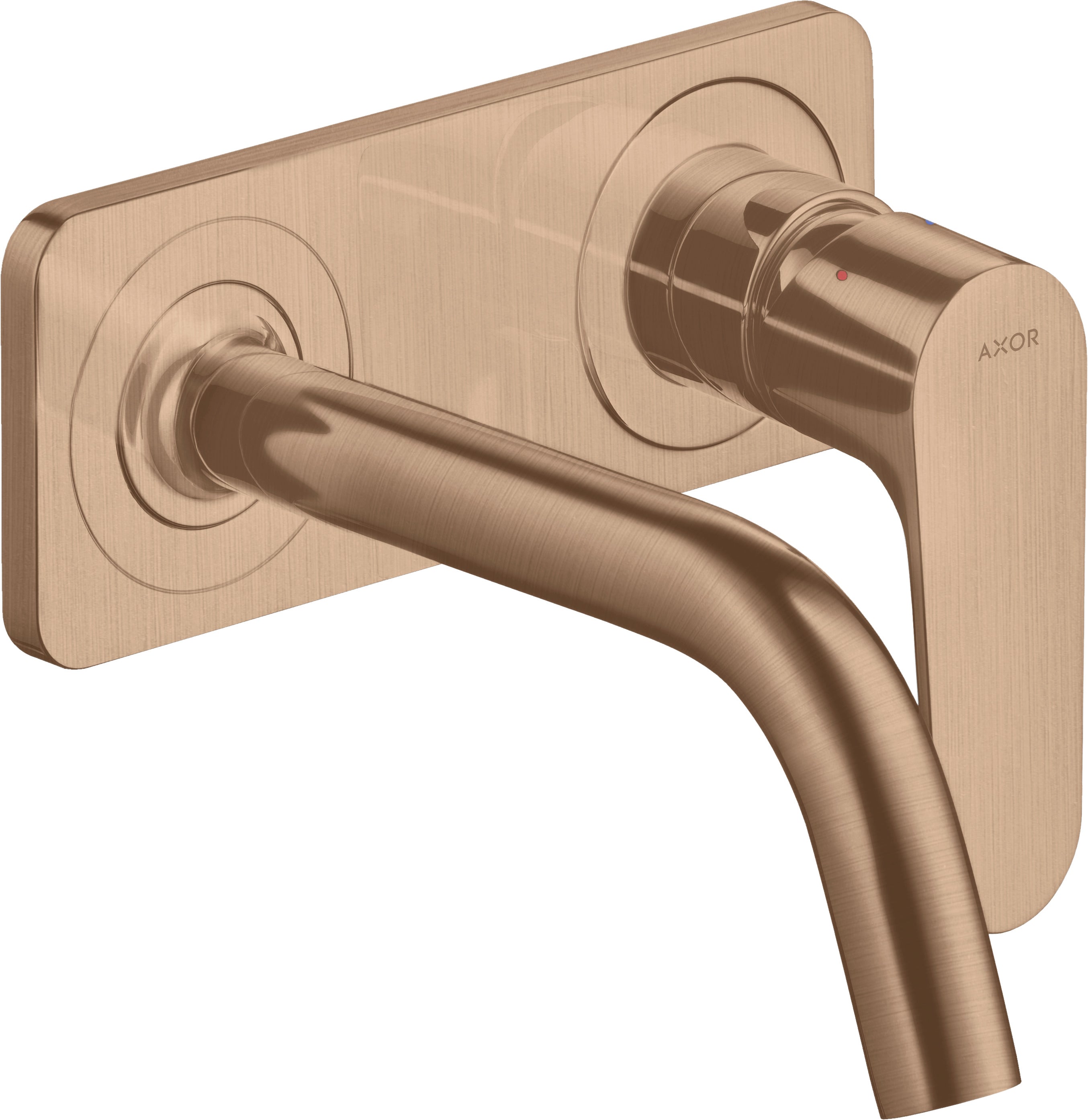 AXOR Citterio M Single lever basin mixer for concealed installation wall-mounted with spout 167 mm and plate