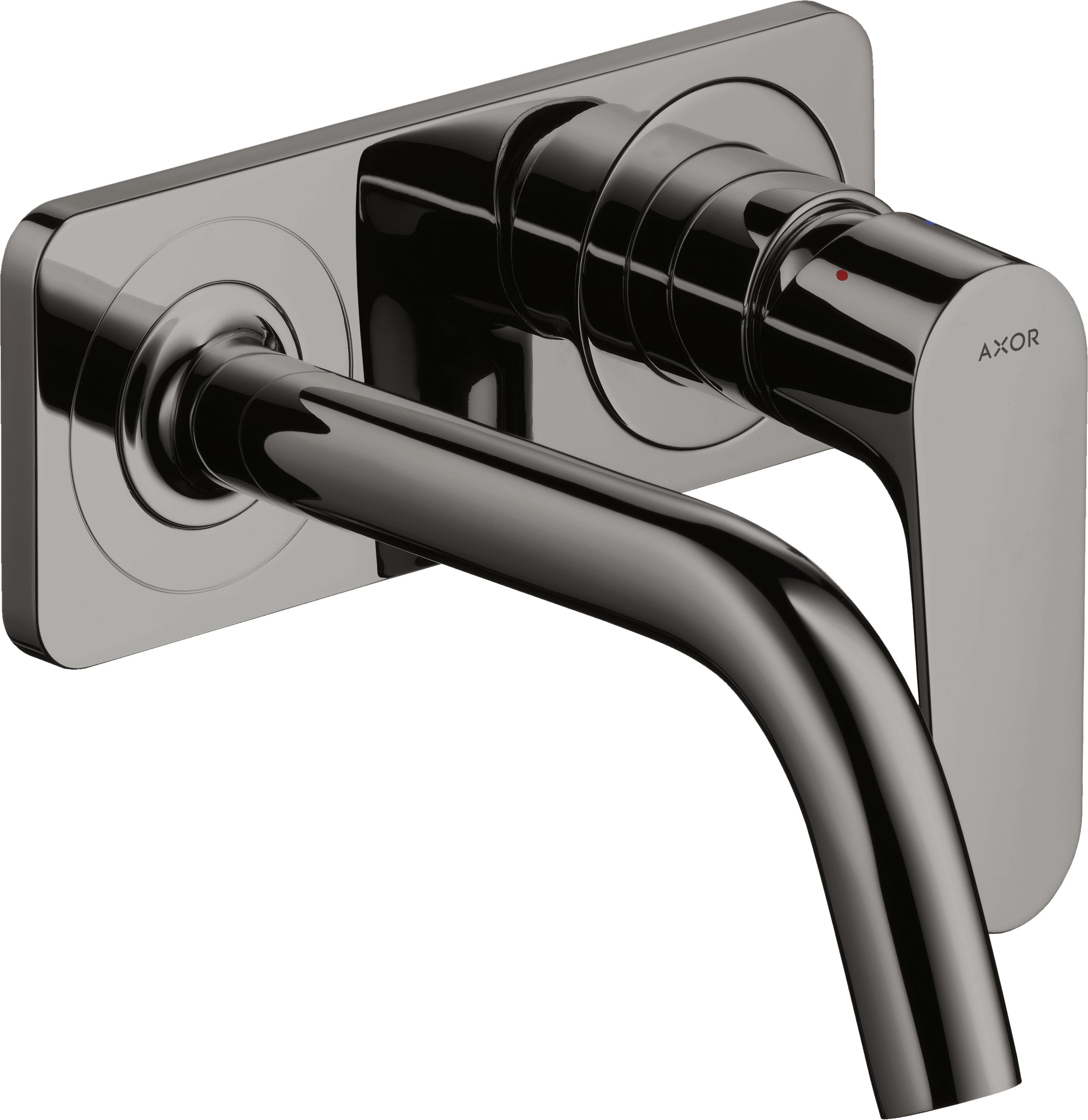 AXOR Citterio M Single lever basin mixer for concealed installation wall-mounted with spout 167 mm and plate