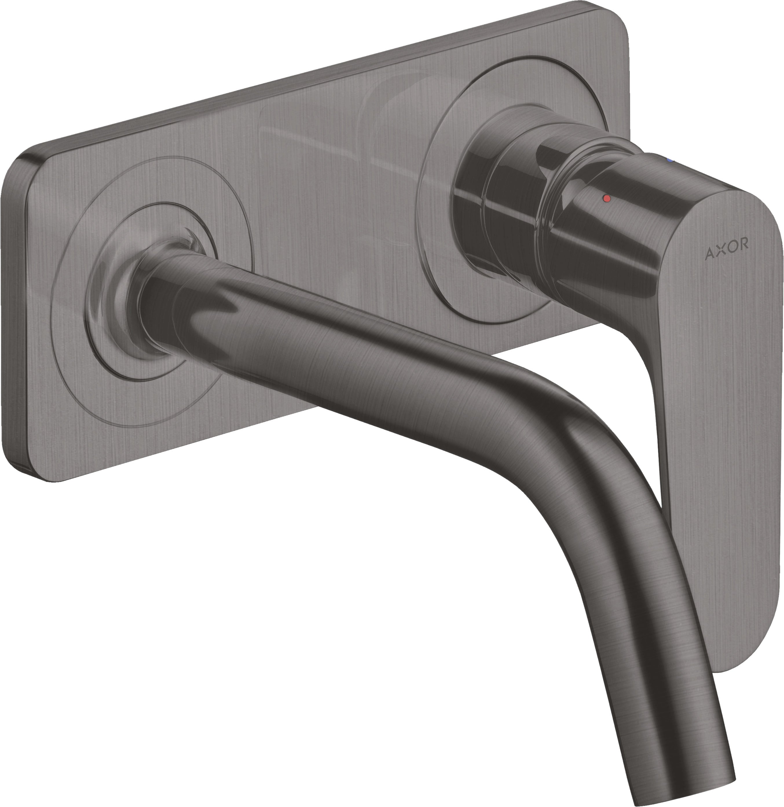 AXOR Citterio M Single lever basin mixer for concealed installation wall-mounted with spout 167 mm and plate