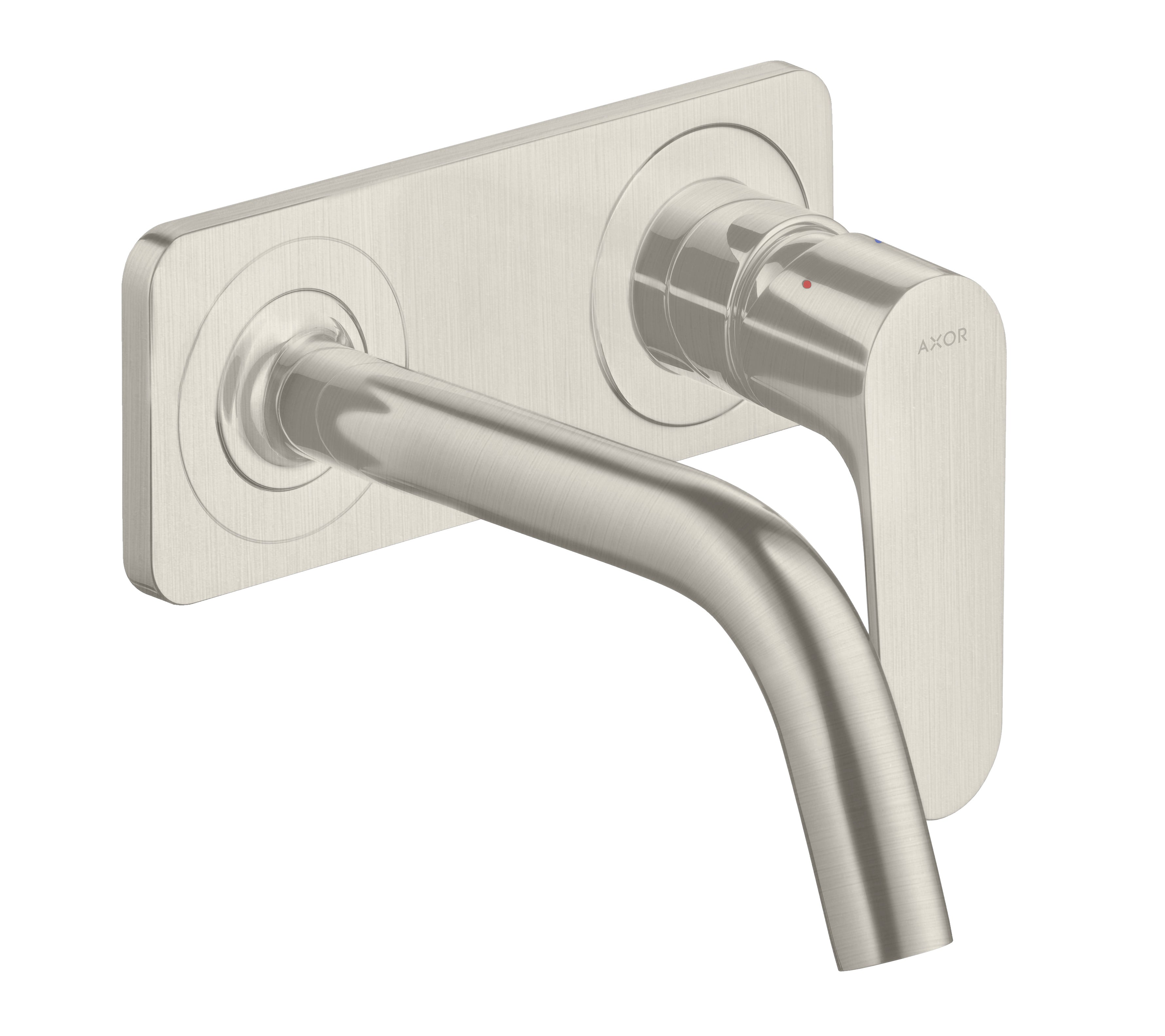 AXOR Citterio M Single lever basin mixer for concealed installation wall-mounted with spout 167 mm and plate