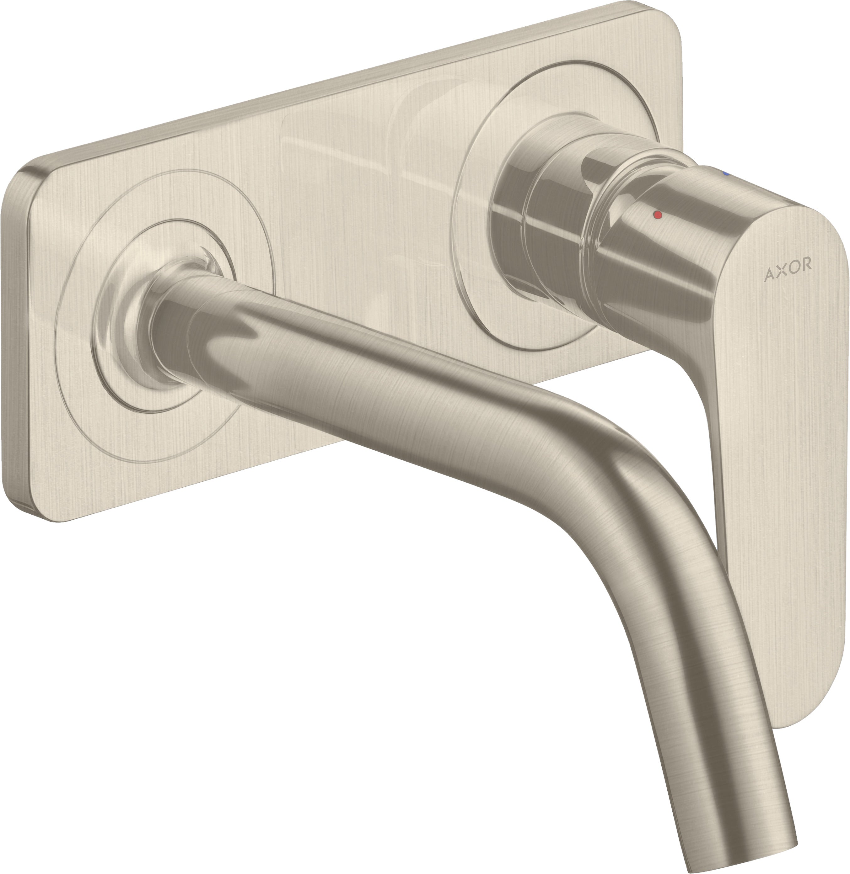 AXOR Citterio M Single lever basin mixer for concealed installation wall-mounted with spout 167 mm and plate