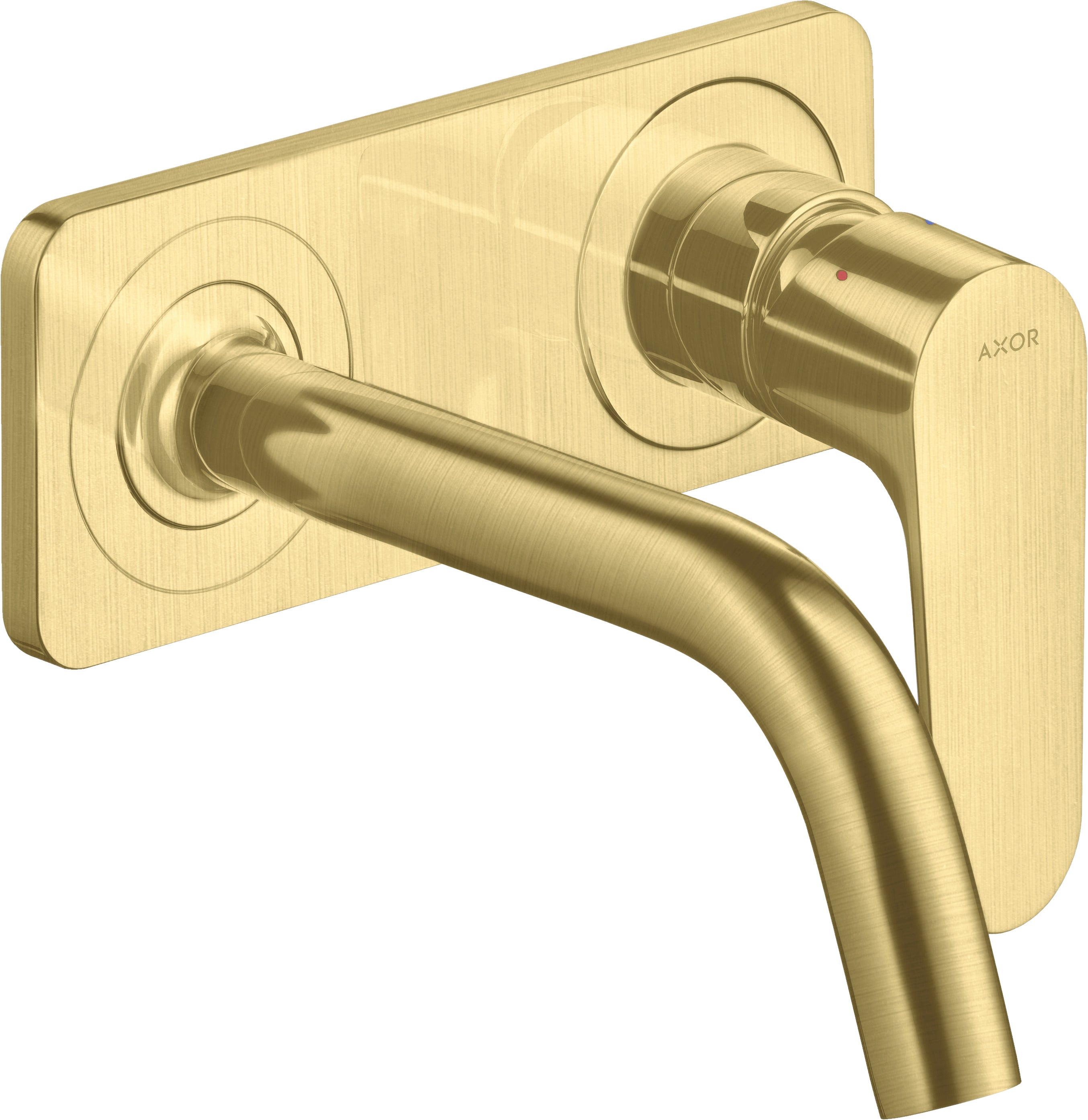AXOR Citterio M Single lever basin mixer for concealed installation wall-mounted with spout 167 mm and plate