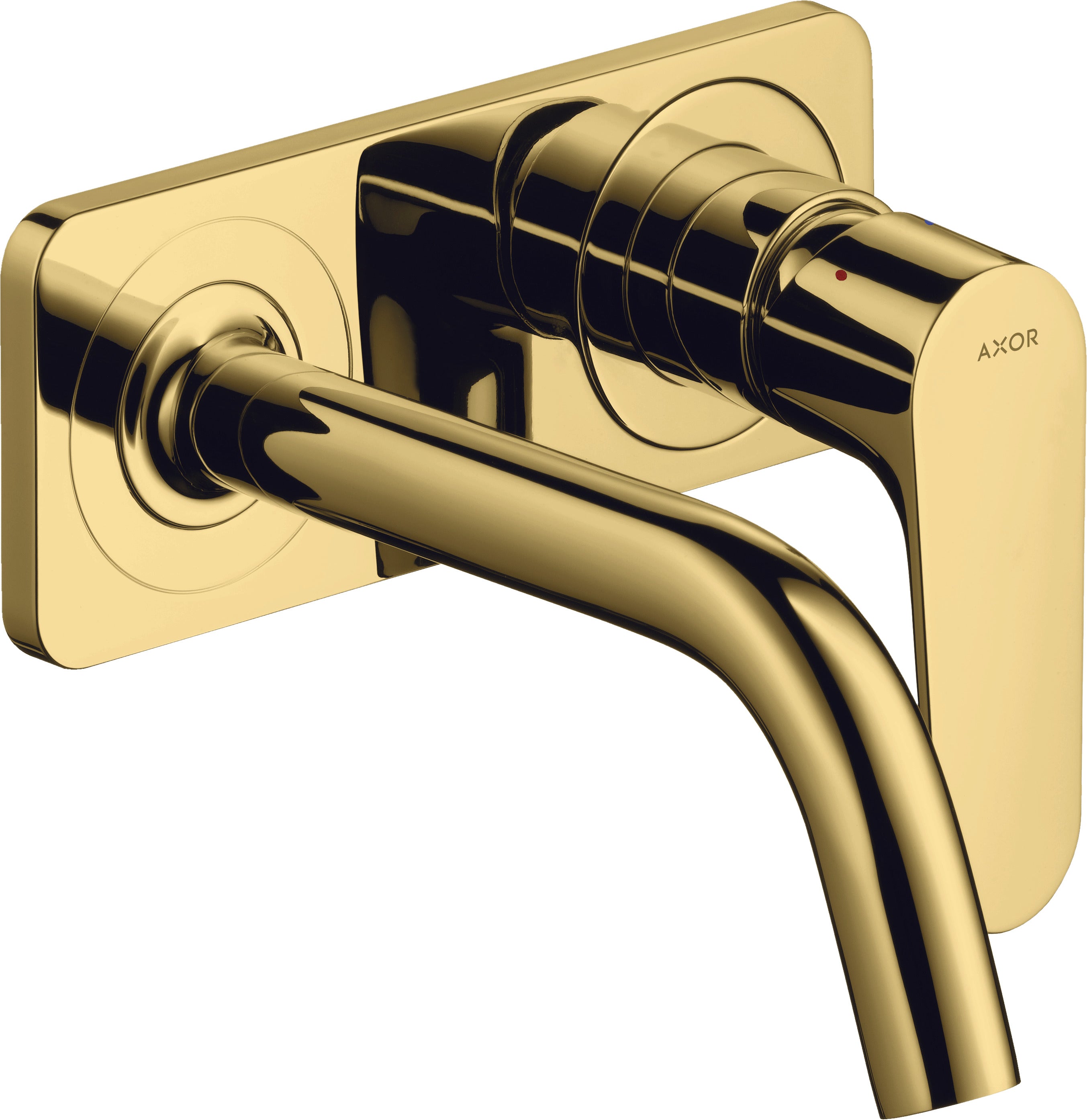 AXOR Citterio M Single lever basin mixer for concealed installation wall-mounted with spout 167 mm and plate