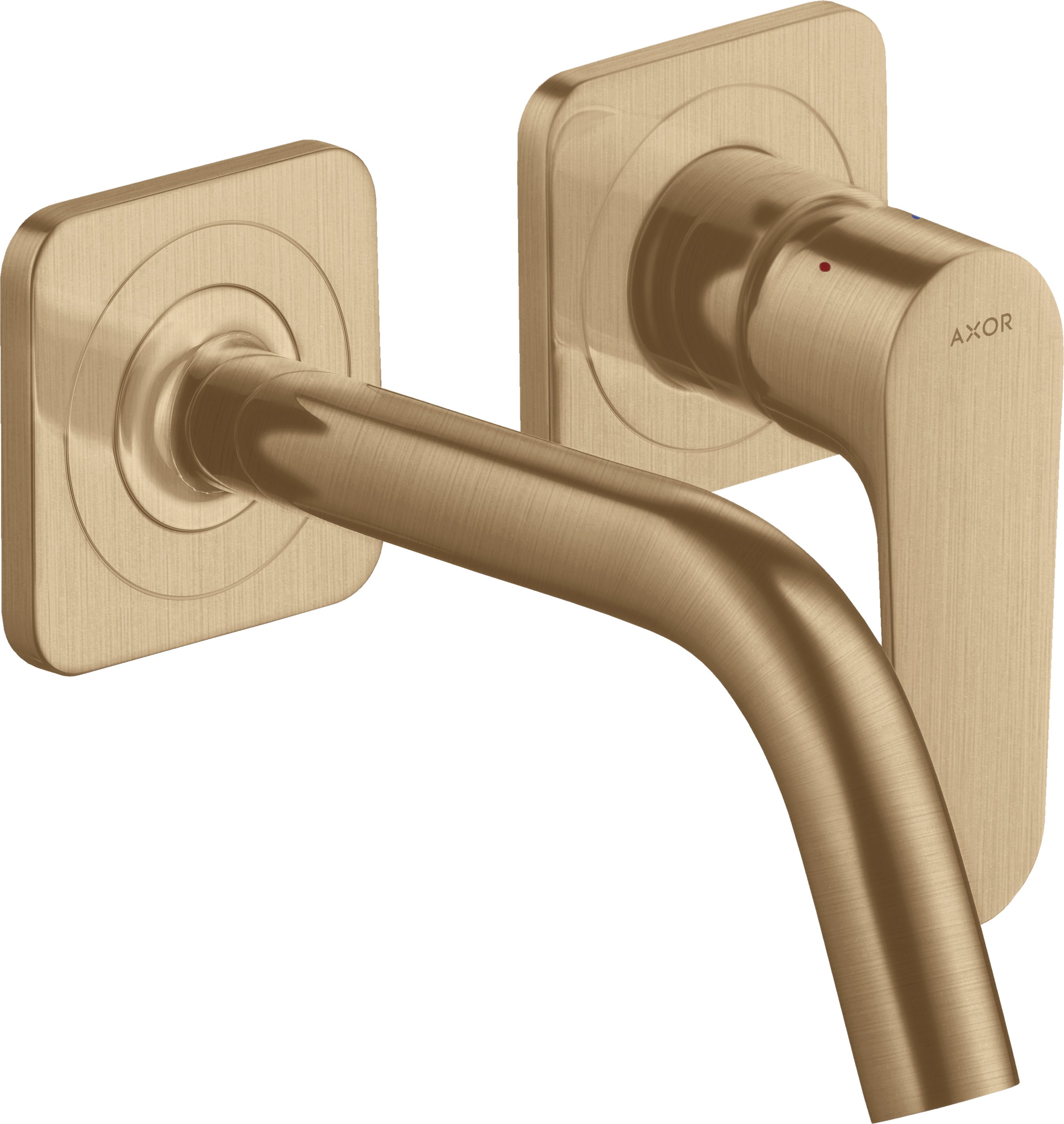 AXOR Citterio M Single lever basin mixer for concealed installation wall-mounted with spout 167 mm and escutcheons
