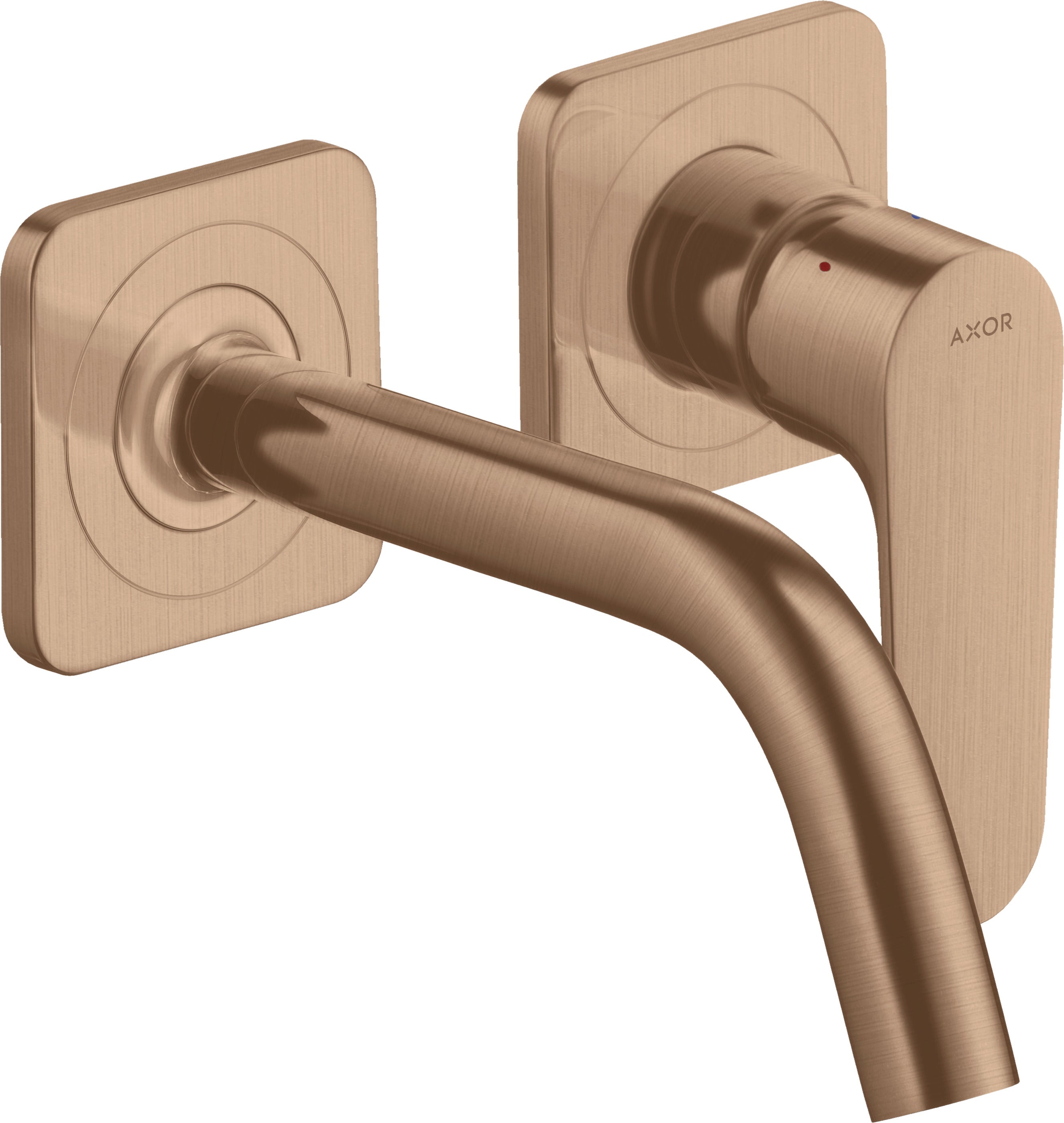 AXOR Citterio M Single lever basin mixer for concealed installation wall-mounted with spout 167 mm and escutcheons