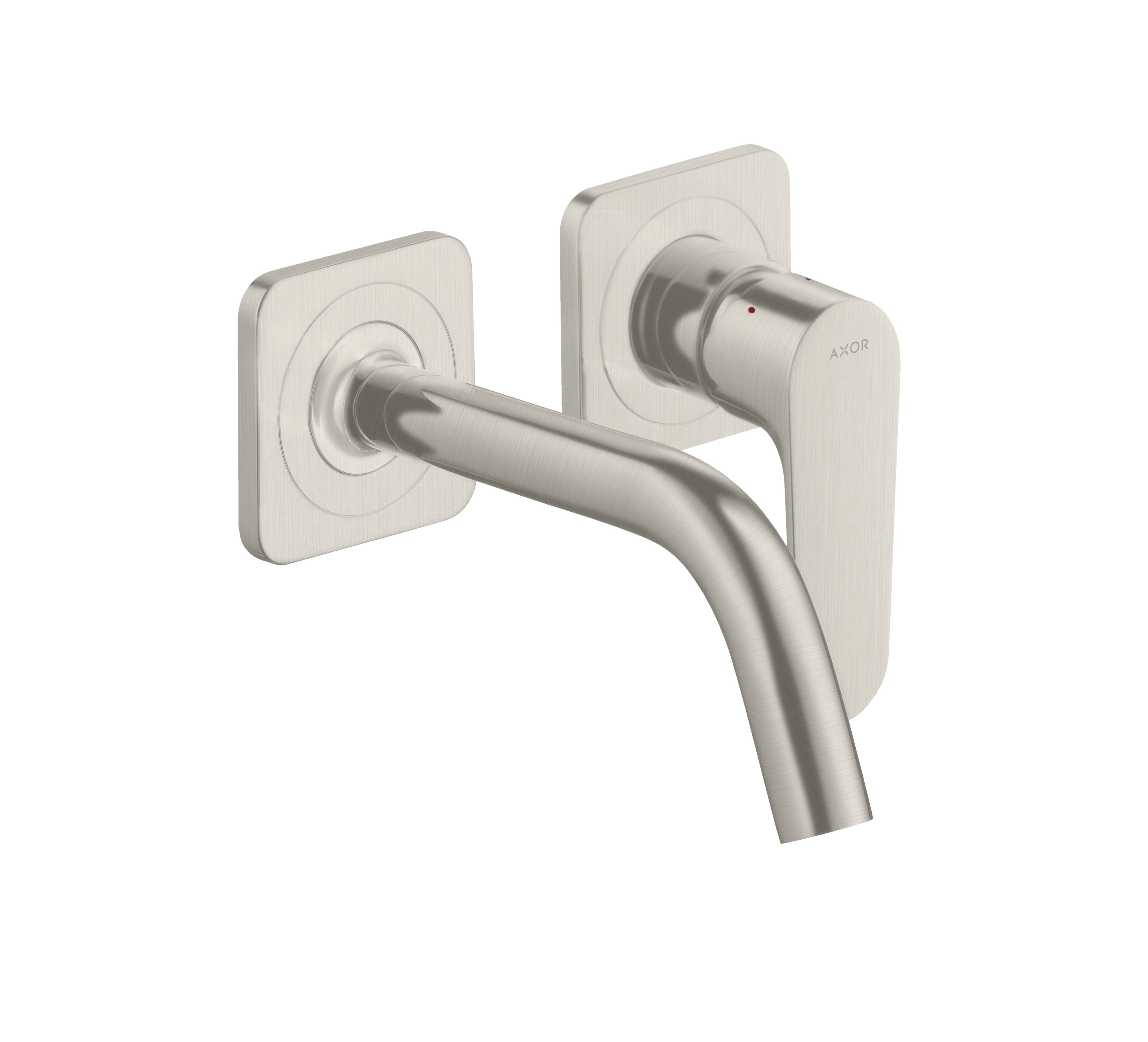 AXOR Citterio M Single lever basin mixer for concealed installation wall-mounted with spout 167 mm and escutcheons