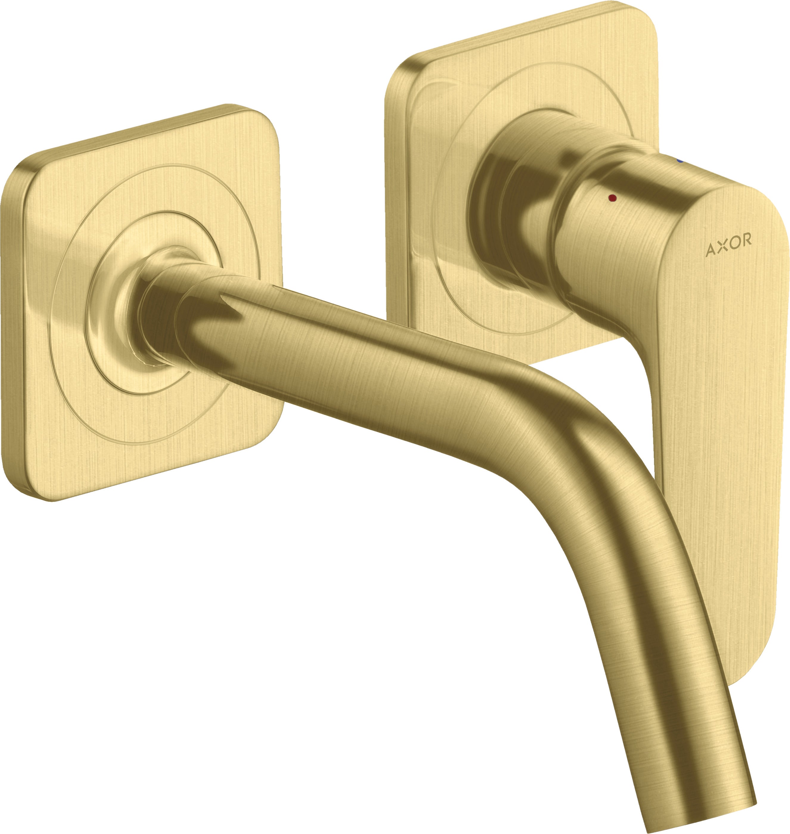 AXOR Citterio M Single lever basin mixer for concealed installation wall-mounted with spout 167 mm and escutcheons