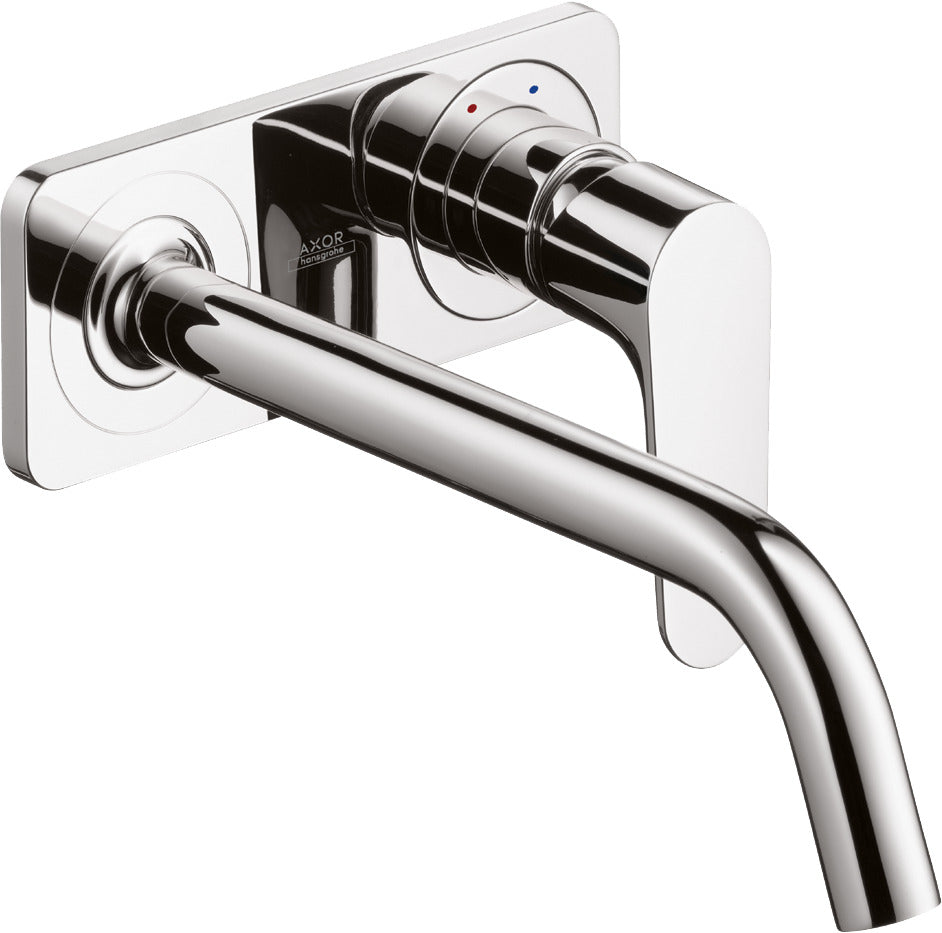 AXOR Citterio M Single lever basin mixer for concealed installation wall-mounted with spout 227 mm and plate