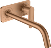 AXOR Citterio M Single lever basin mixer for concealed installation wall-mounted with spout 227 mm and plate