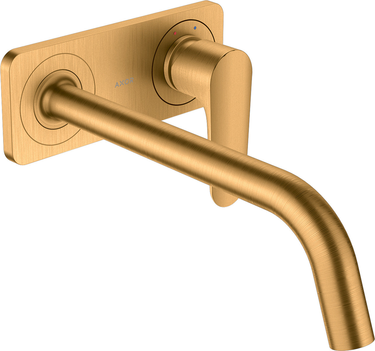 AXOR Citterio M Single lever basin mixer for concealed installation wall-mounted with spout 227 mm and plate