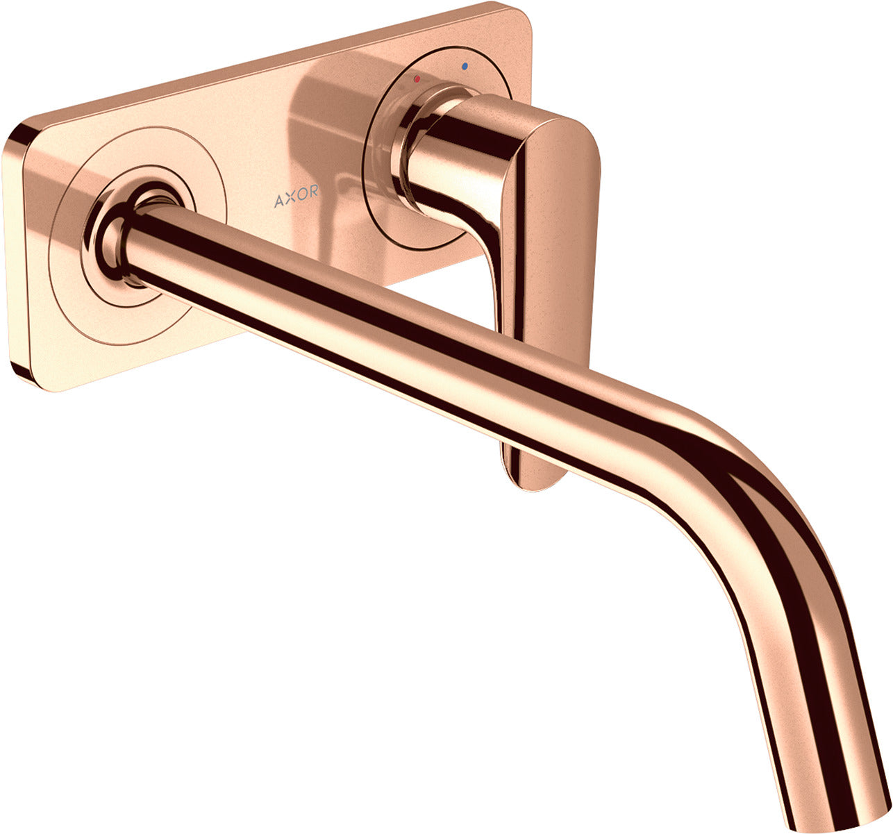 AXOR Citterio M Single lever basin mixer for concealed installation wall-mounted with spout 227 mm and plate