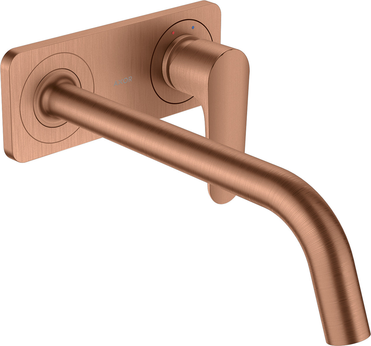 AXOR Citterio M Single lever basin mixer for concealed installation wall-mounted with spout 227 mm and plate