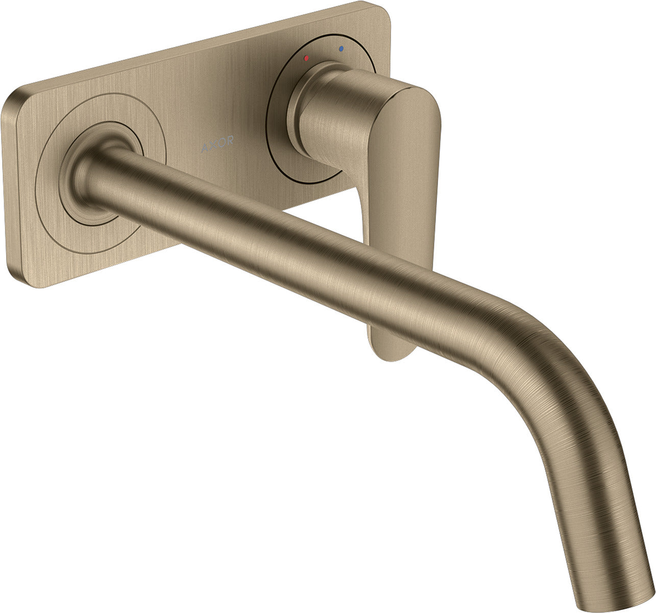 AXOR Citterio M Single lever basin mixer for concealed installation wall-mounted with spout 227 mm and plate