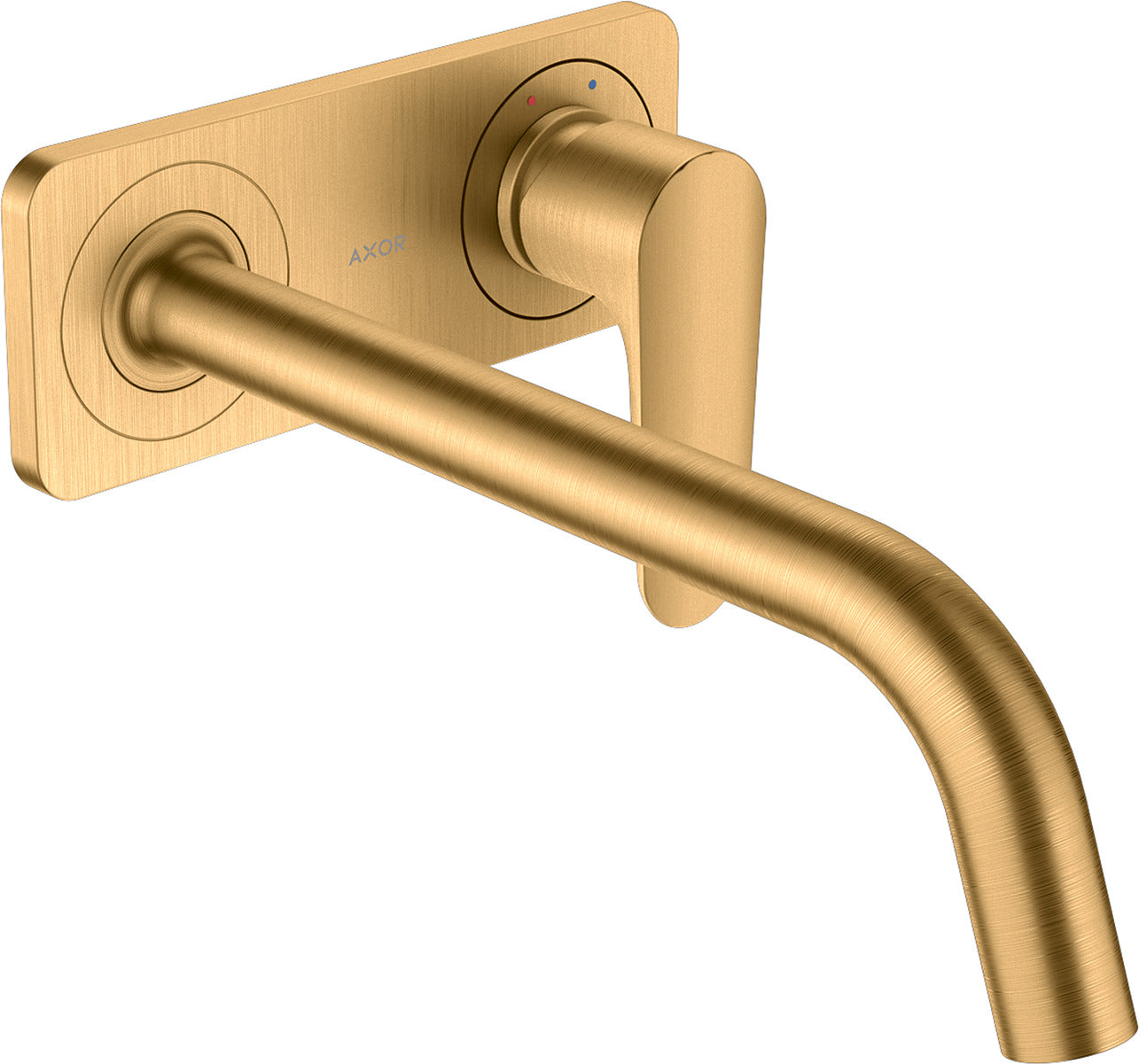 AXOR Citterio M Single lever basin mixer for concealed installation wall-mounted with spout 227 mm and plate