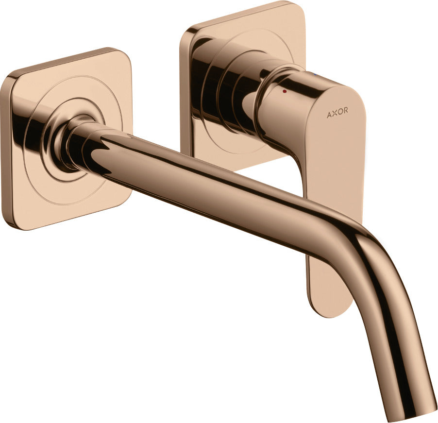 AXOR Citterio M Single lever basin mixer for concealed installation wall-mounted with spout 227 mm and escutcheons