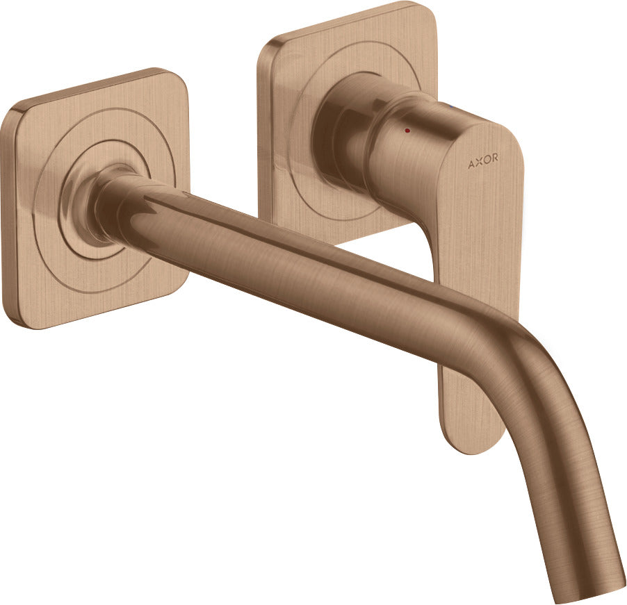 AXOR Citterio M Single lever basin mixer for concealed installation wall-mounted with spout 227 mm and escutcheons