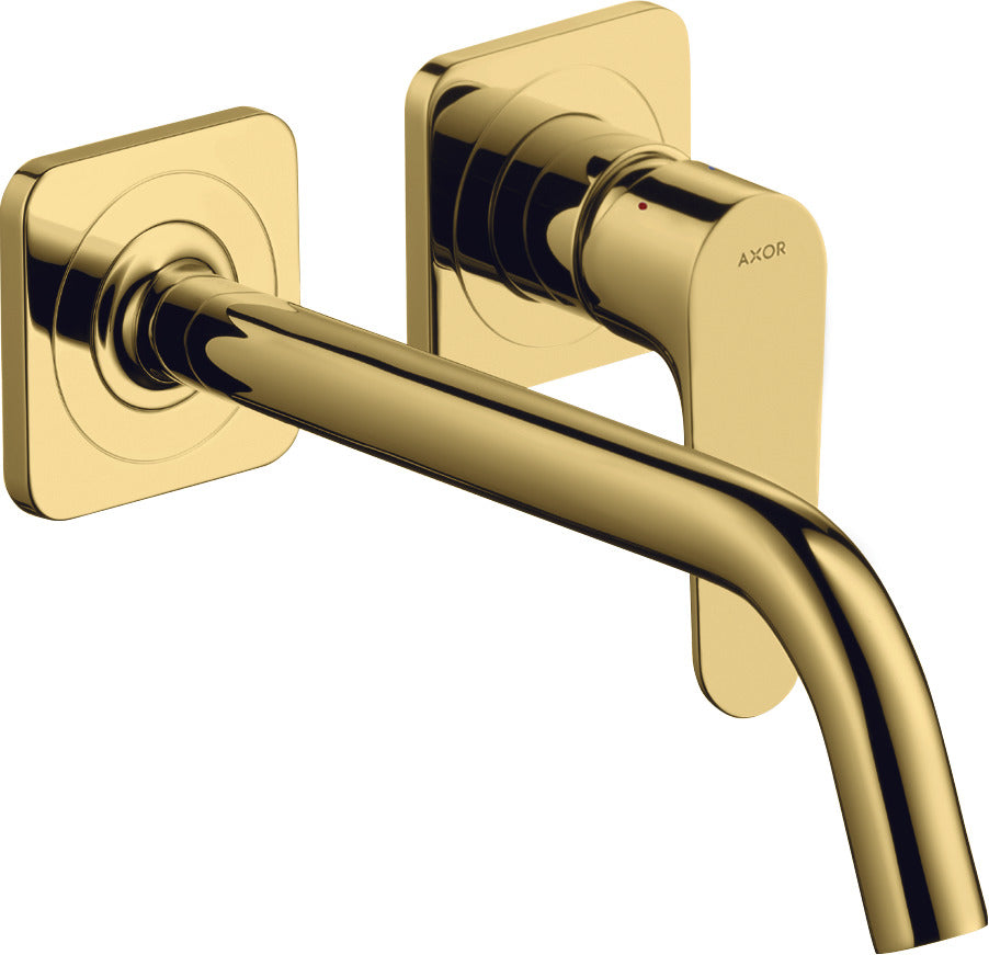 AXOR Citterio M Single lever basin mixer for concealed installation wall-mounted with spout 227 mm and escutcheons