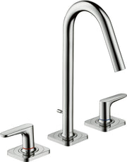 AXOR Citterio M 3-hole basin mixer 160 with lever handles, escutcheons and pop-up waste