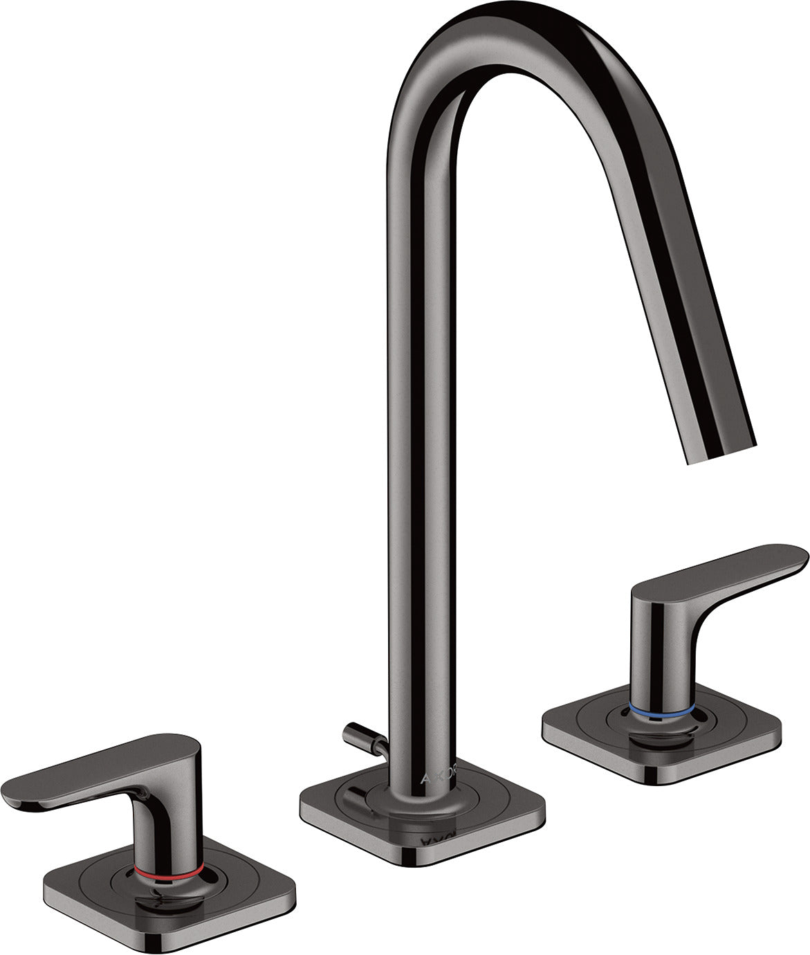AXOR Citterio M 3-hole basin mixer 160 with lever handles, escutcheons and pop-up waste