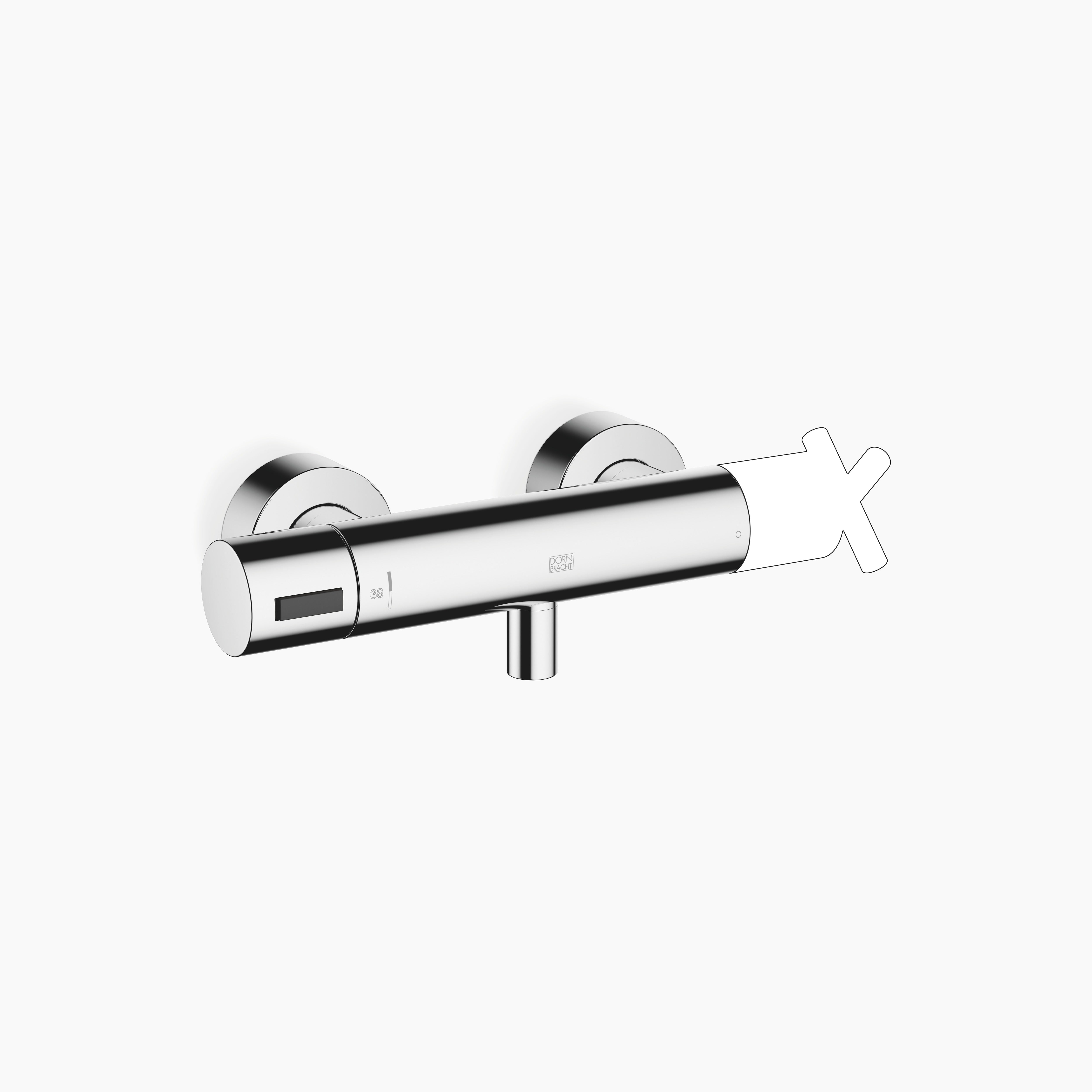 Shower Thermostat For Wall Installation Chrome
