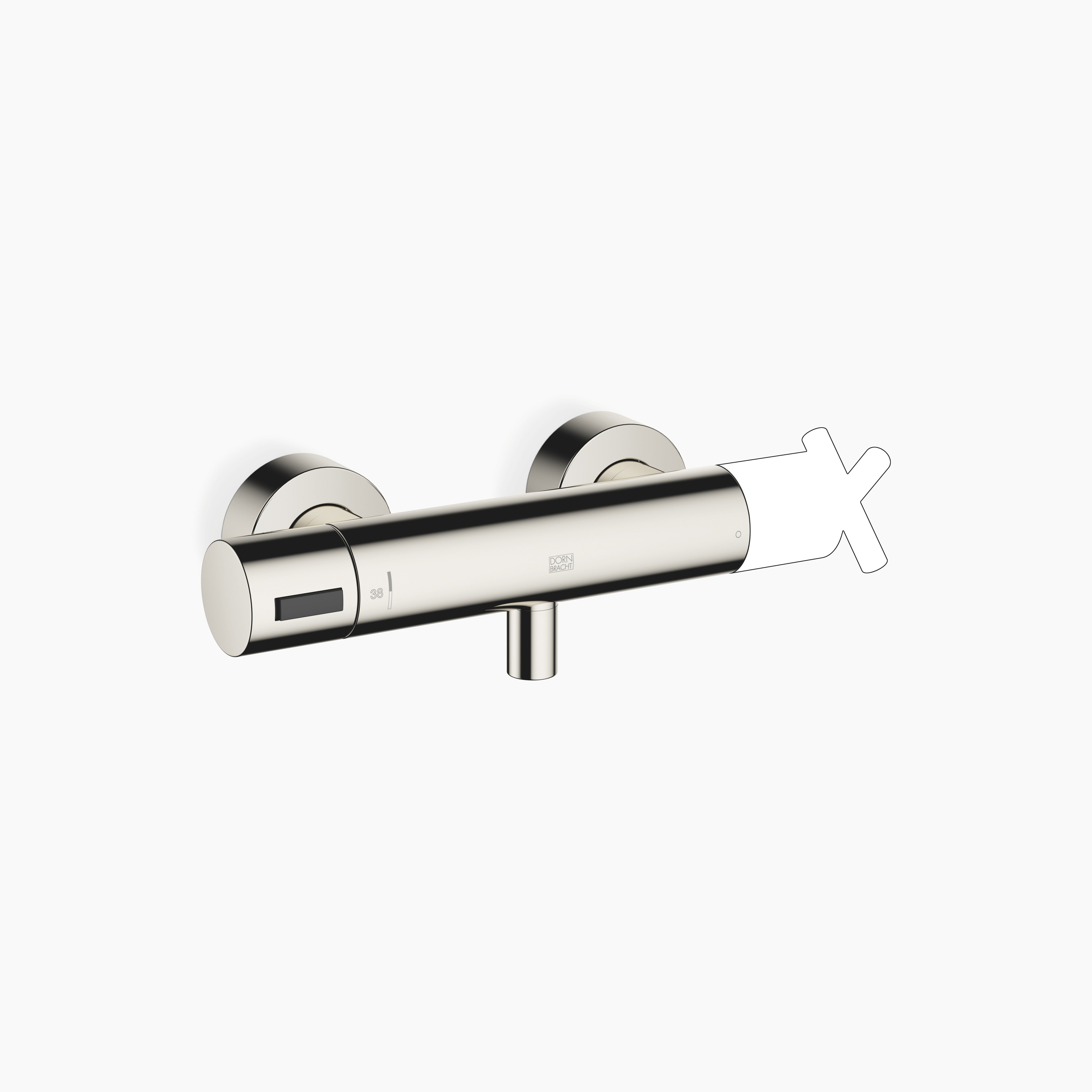 Shower Thermostat For Wall Installation Chrome