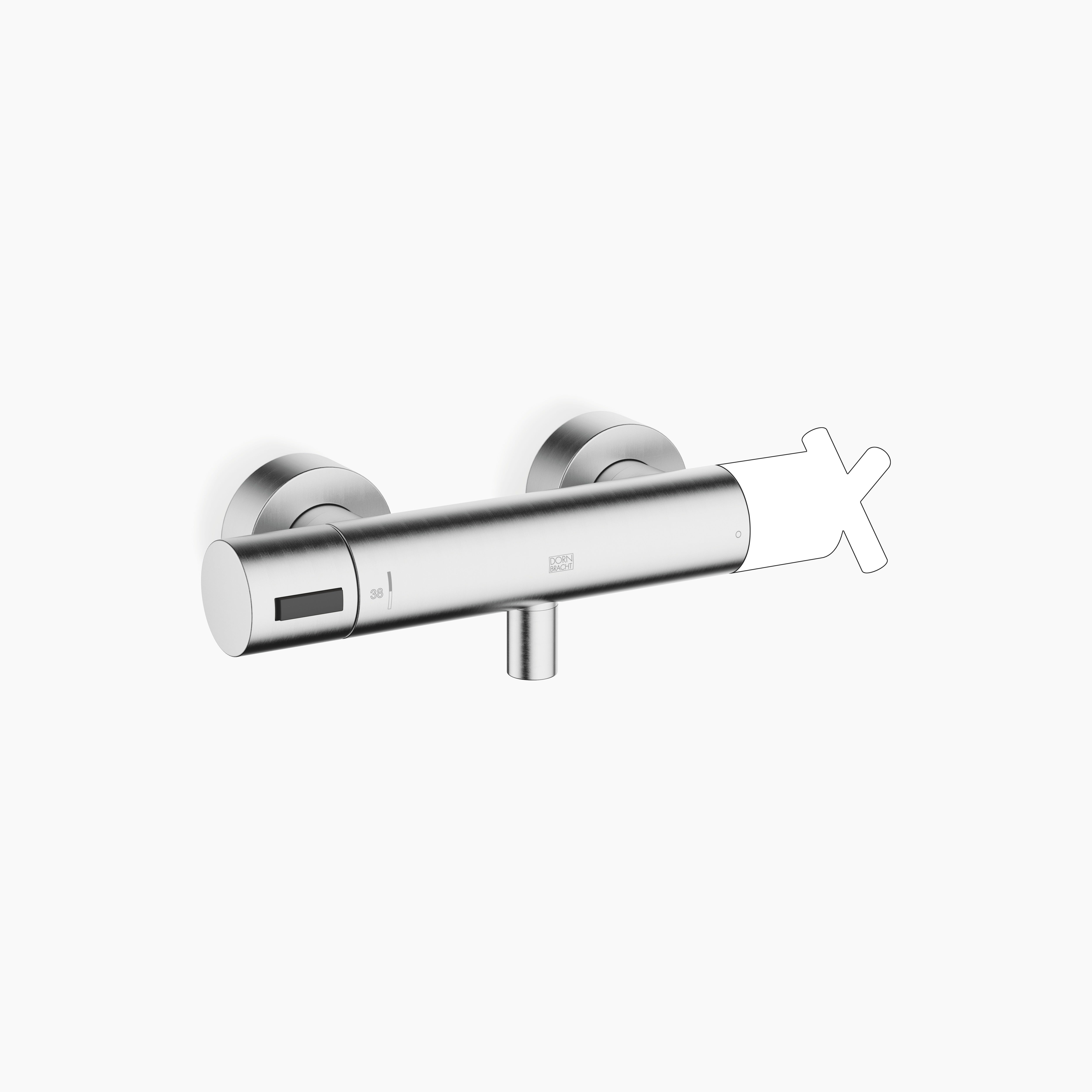 Shower Thermostat For Wall Installation Chrome
