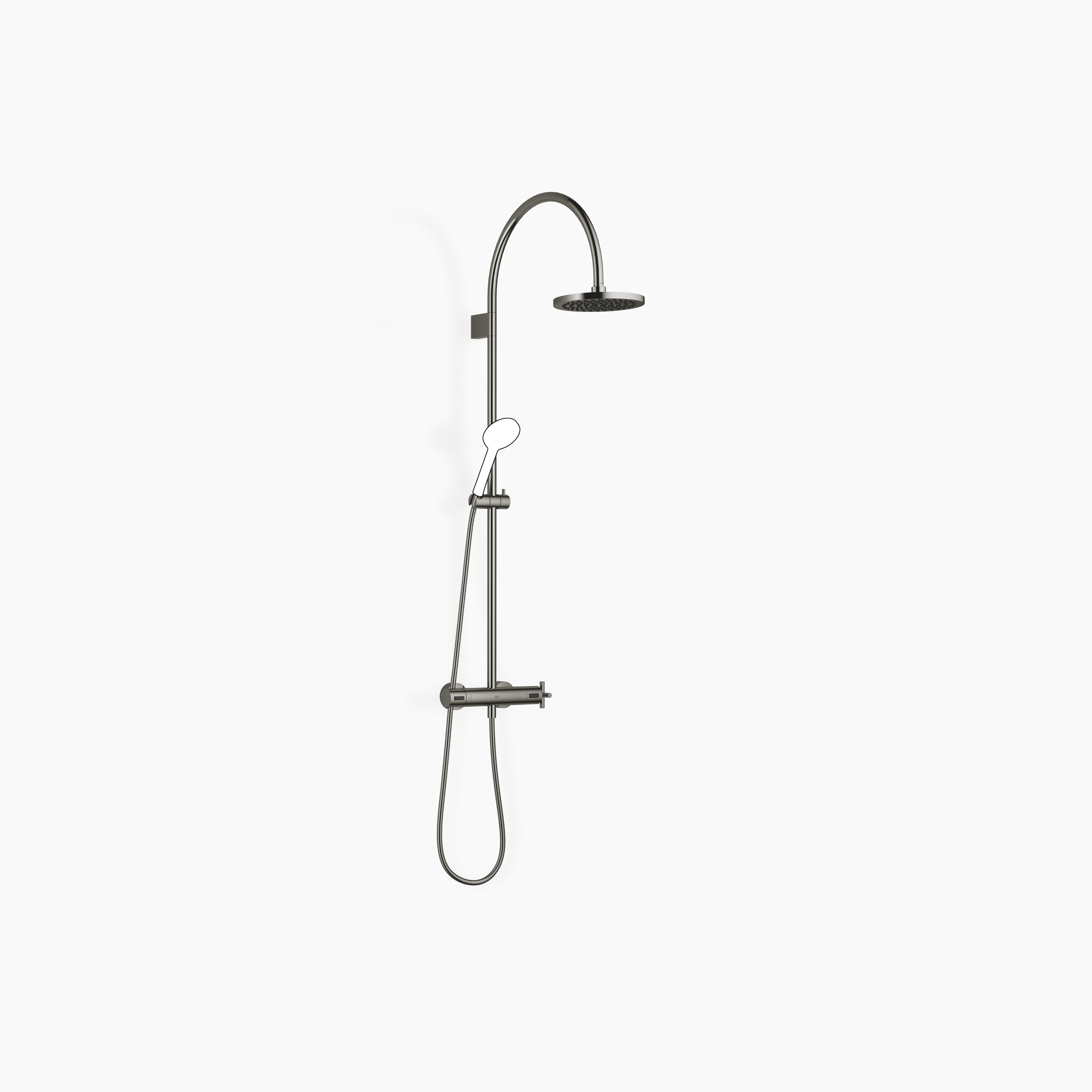 Tara Shower Pipe With Shower Thermostat Without Hand Shower Flowreduce 220 mm Chrome