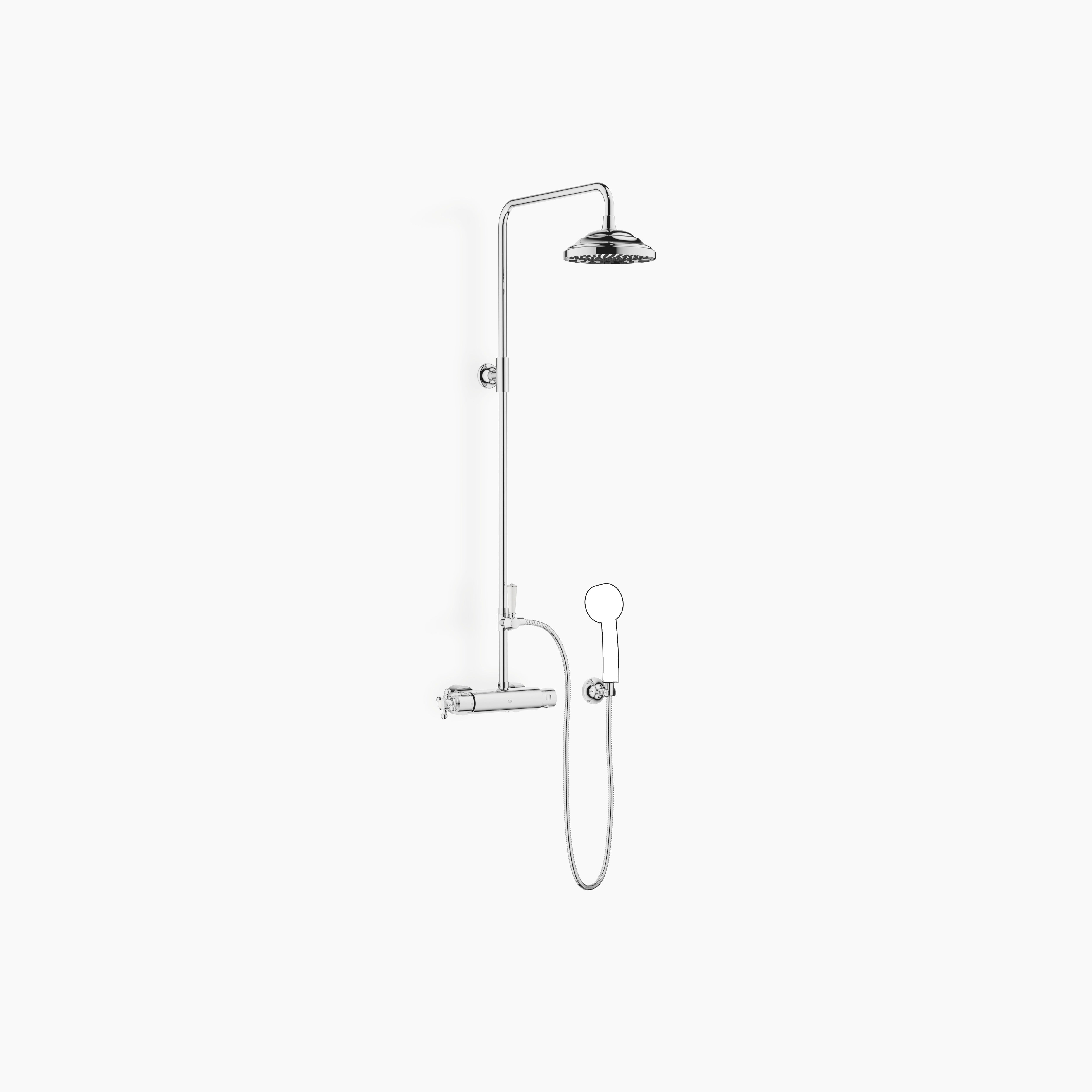 Madison Showerpipe With Shower Thermostat Without Hand Shower Chrome