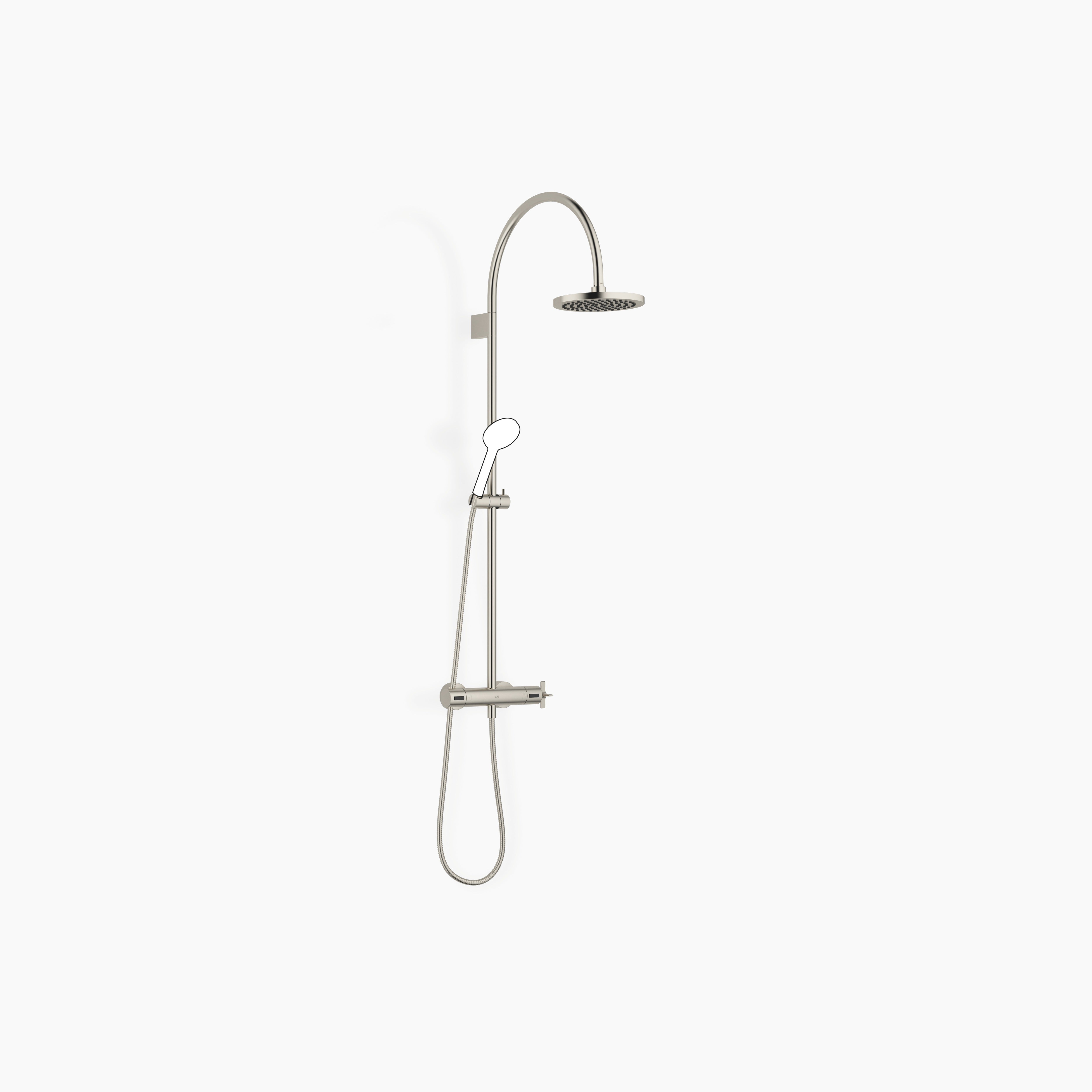 Vaia Shower Pipe With Shower Thermostat Without Hand Shower Flowreduce Chrome