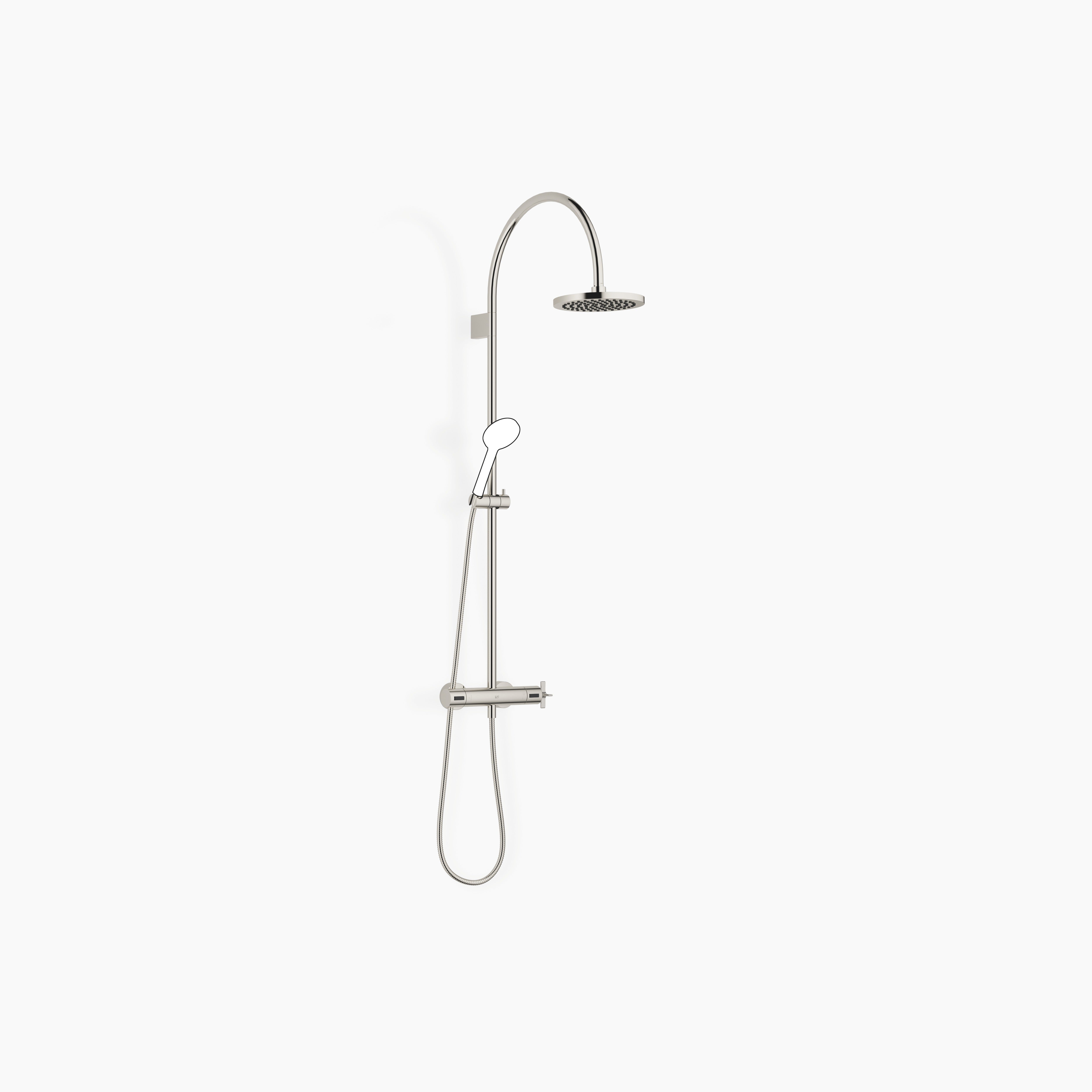 Vaia Shower Pipe With Shower Thermostat Without Hand Shower Flowreduce Chrome