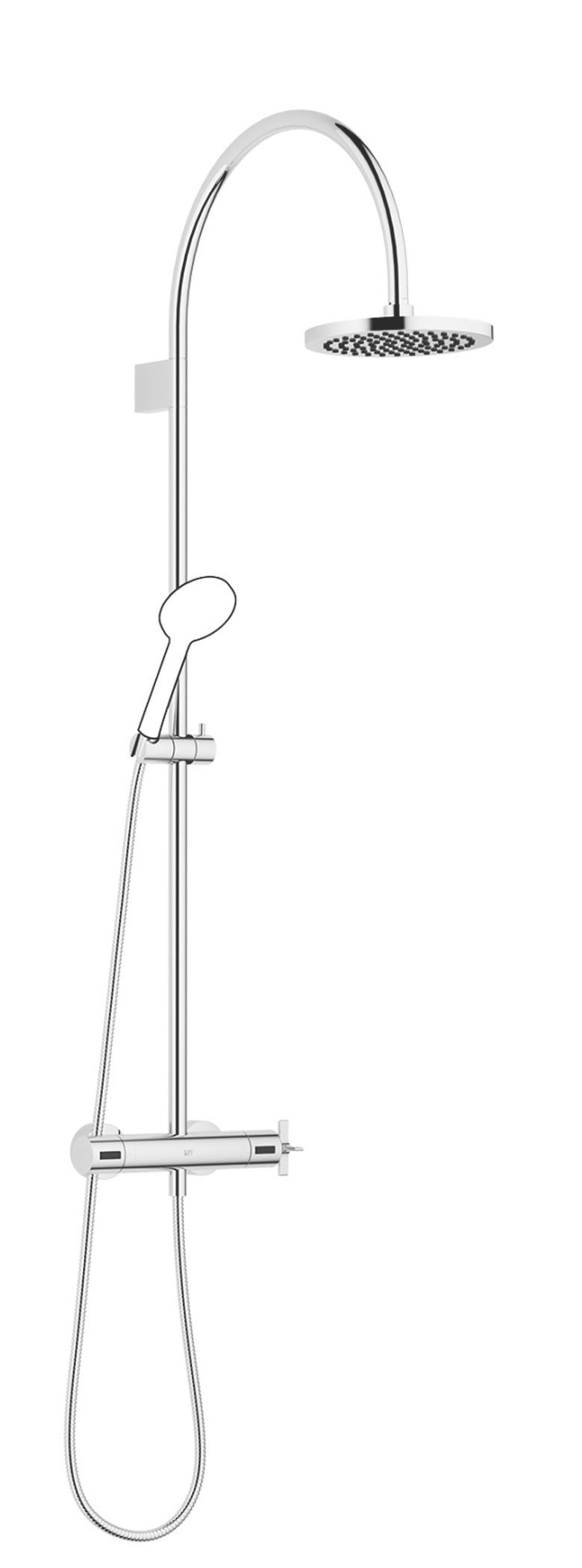 Vaia Shower Pipe With Shower Thermostat Without Hand Shower Flowreduce Chrome