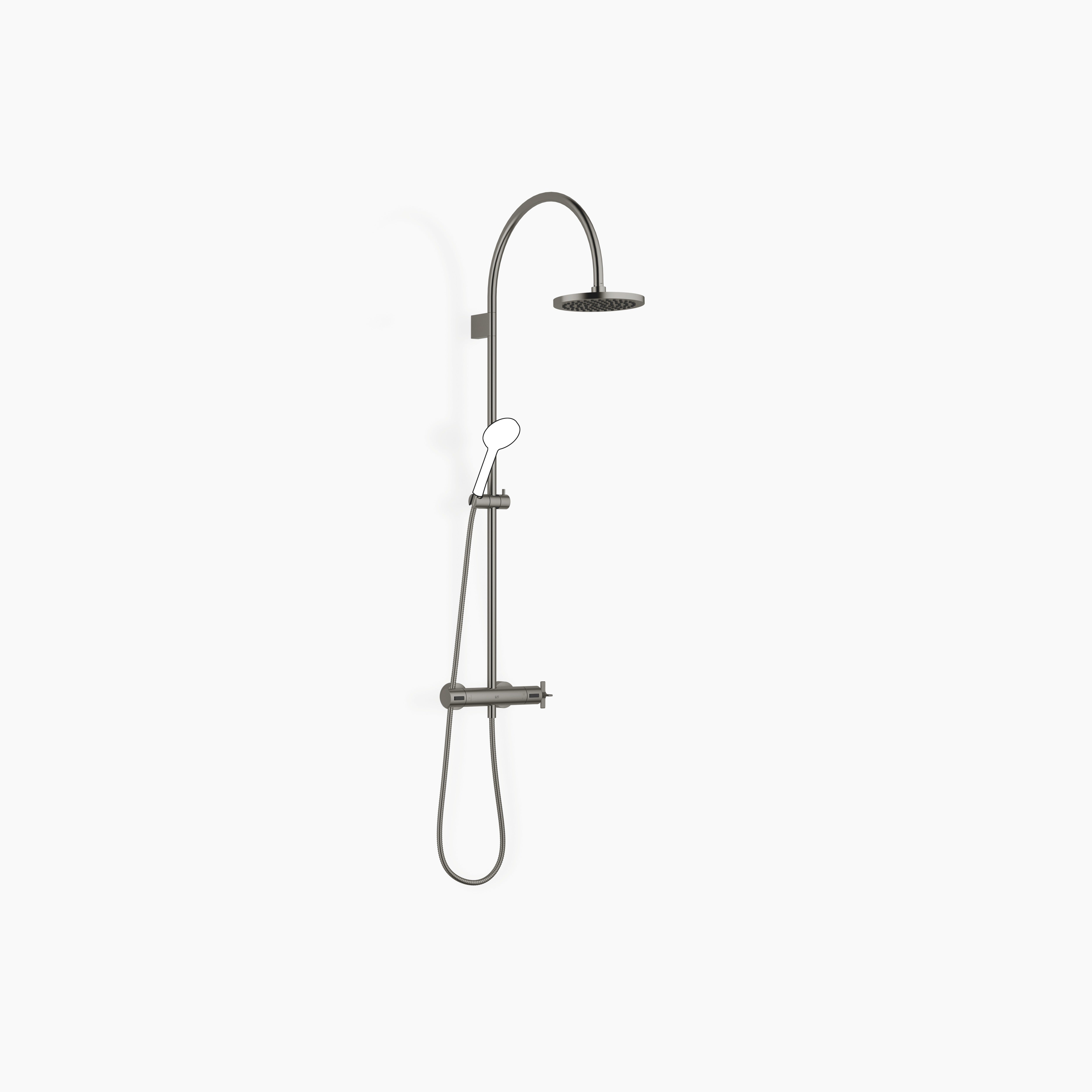 Vaia Shower Pipe With Shower Thermostat Without Hand Shower Flowreduce Chrome