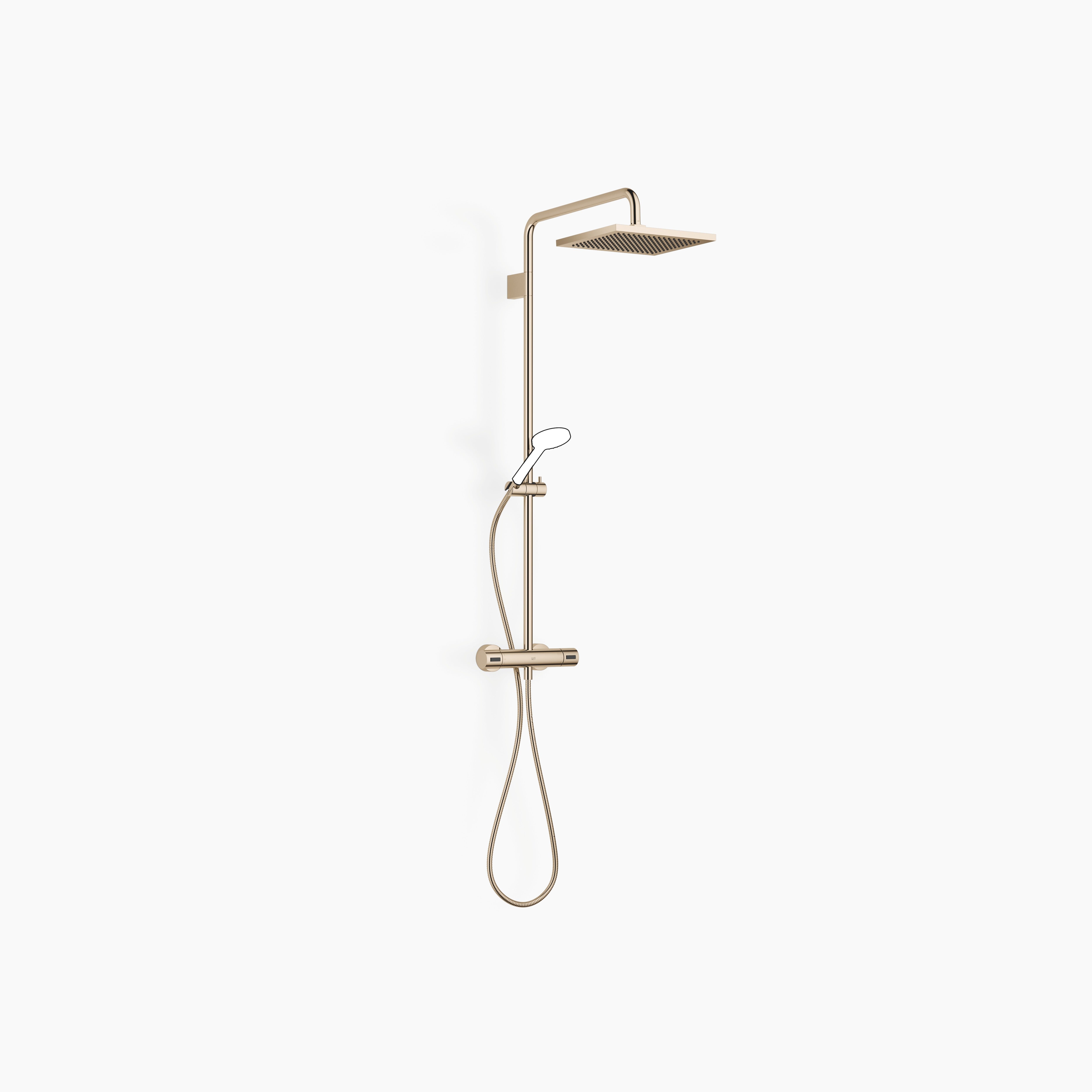 Showerpipe With Shower Thermostat Without Hand Shower Chrome