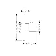 AXOR Citterio M Thermostatic mixer for concealed installation