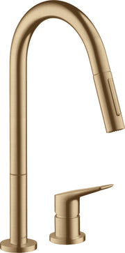 AXOR Citterio M 2-hole single lever kitchen mixer 220 with pull-out spray