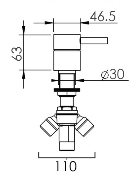 TECHNO 465 - 1 Hole Deck Diverter (GB)