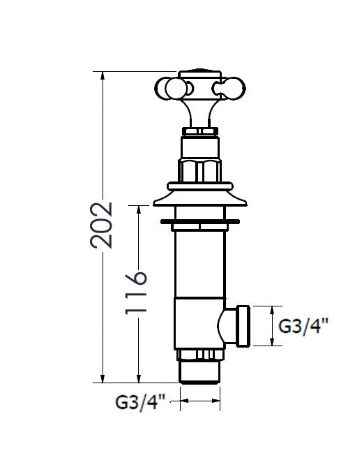 LAMPORT - Pair Deck Bath Valves