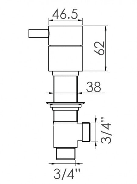 TECHNO 465 - Pair Deck Bath Valves (LP)