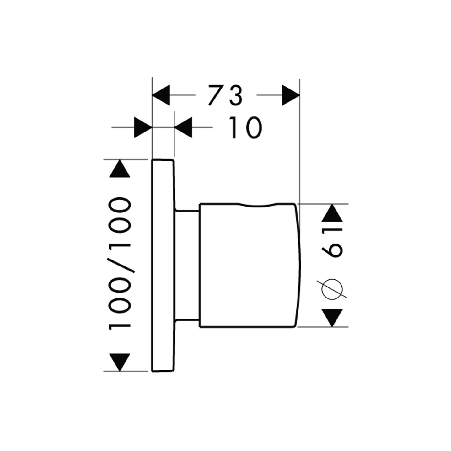 AXOR Citterio M Shut-off / diverter valve Trio / Quattro finish set