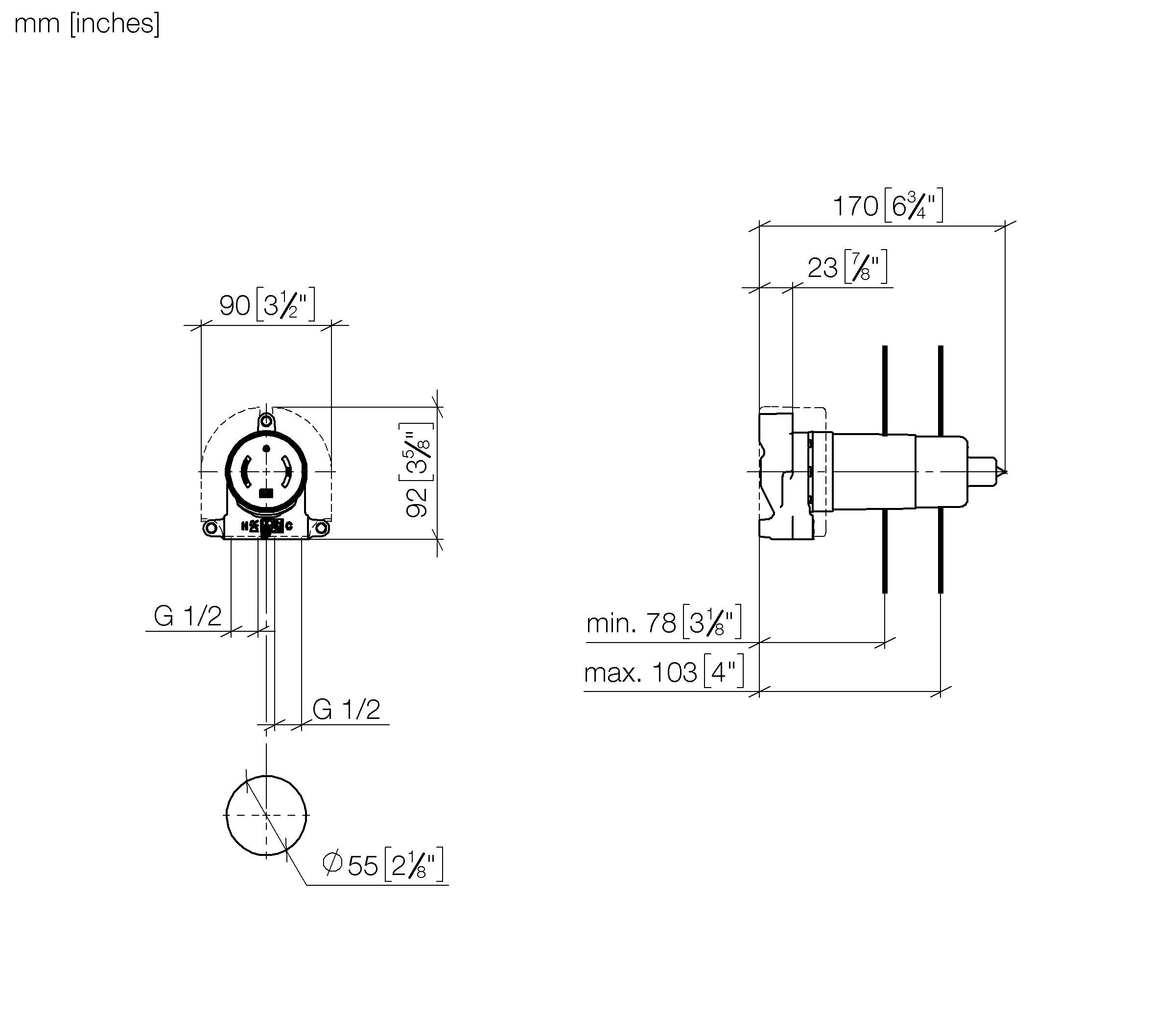 Concealed Wall Mounting