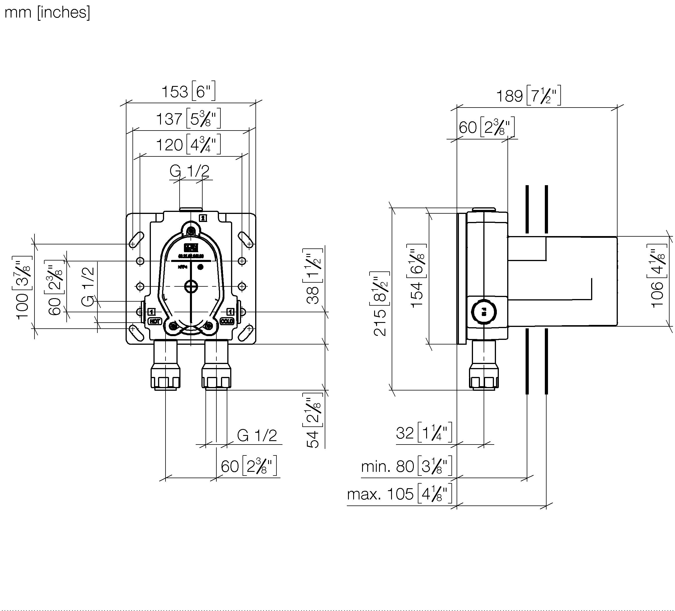 Concealed Single Lever Mixer With Backflow Preventor