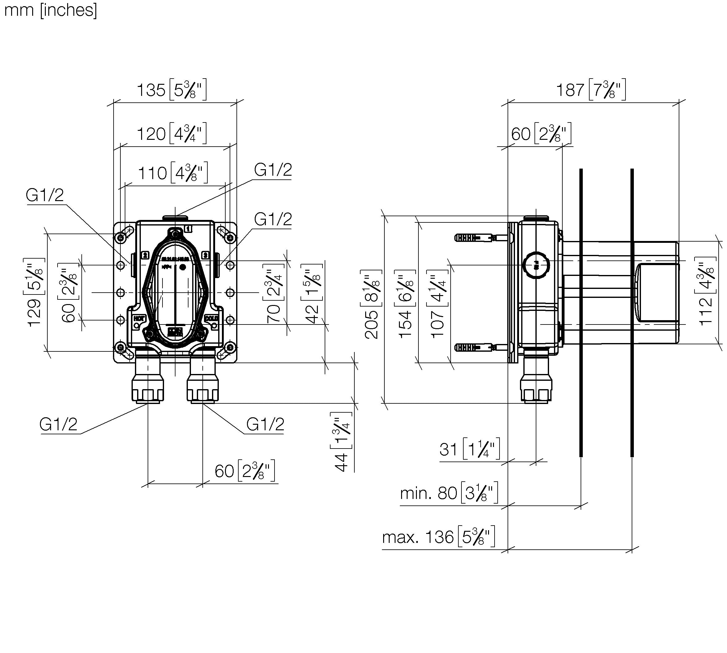 Concealed Thermostat With Built In Isolators