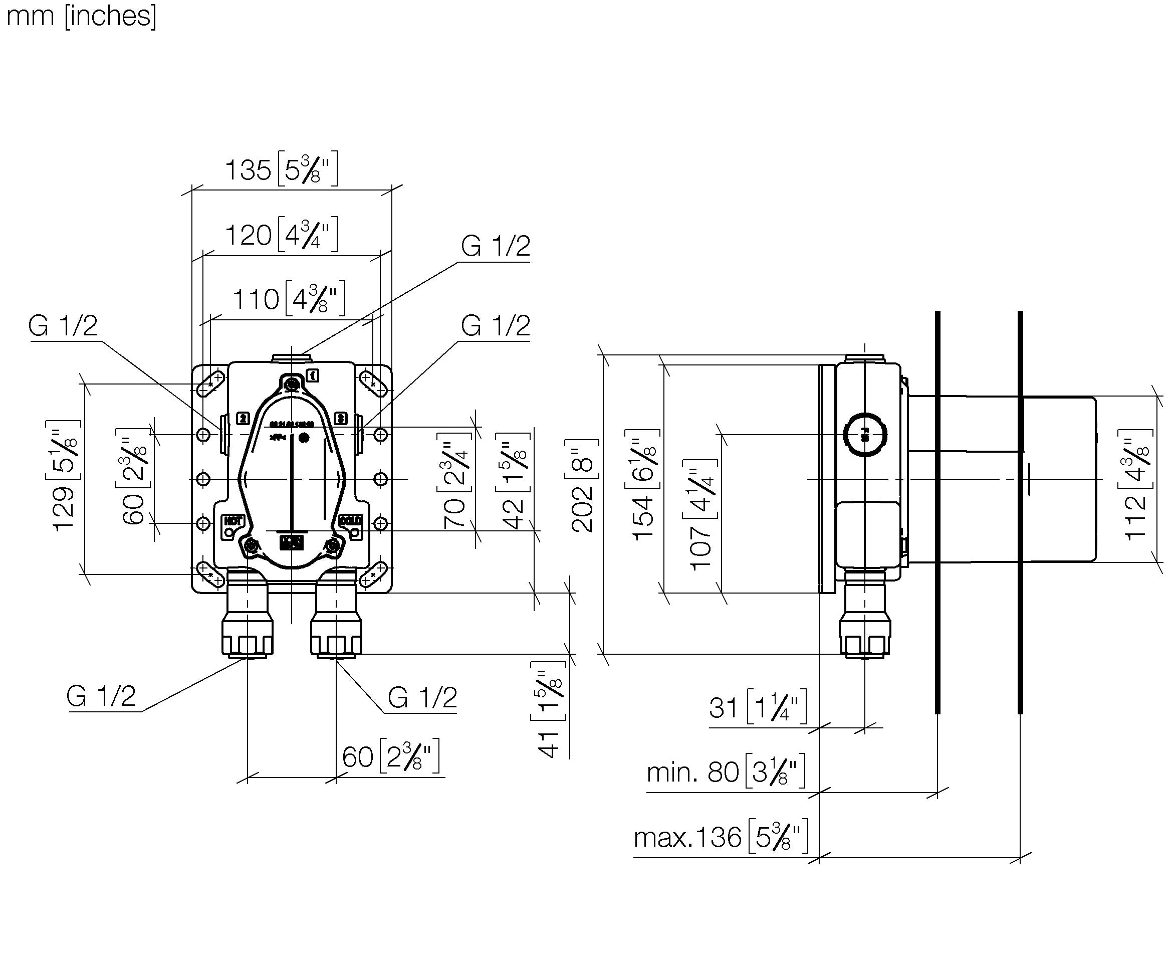 Concealed Thermostat With Built In Isolators II