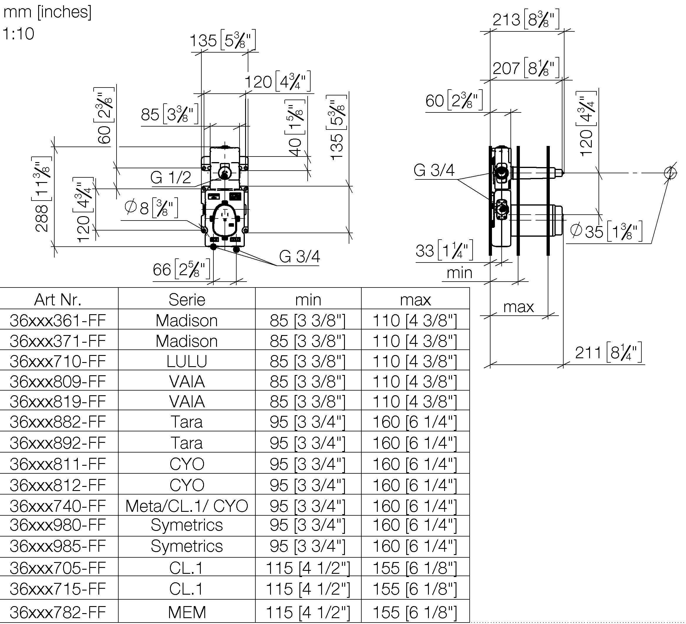 Xtool Concealed Thermostat Module With 1 Valve