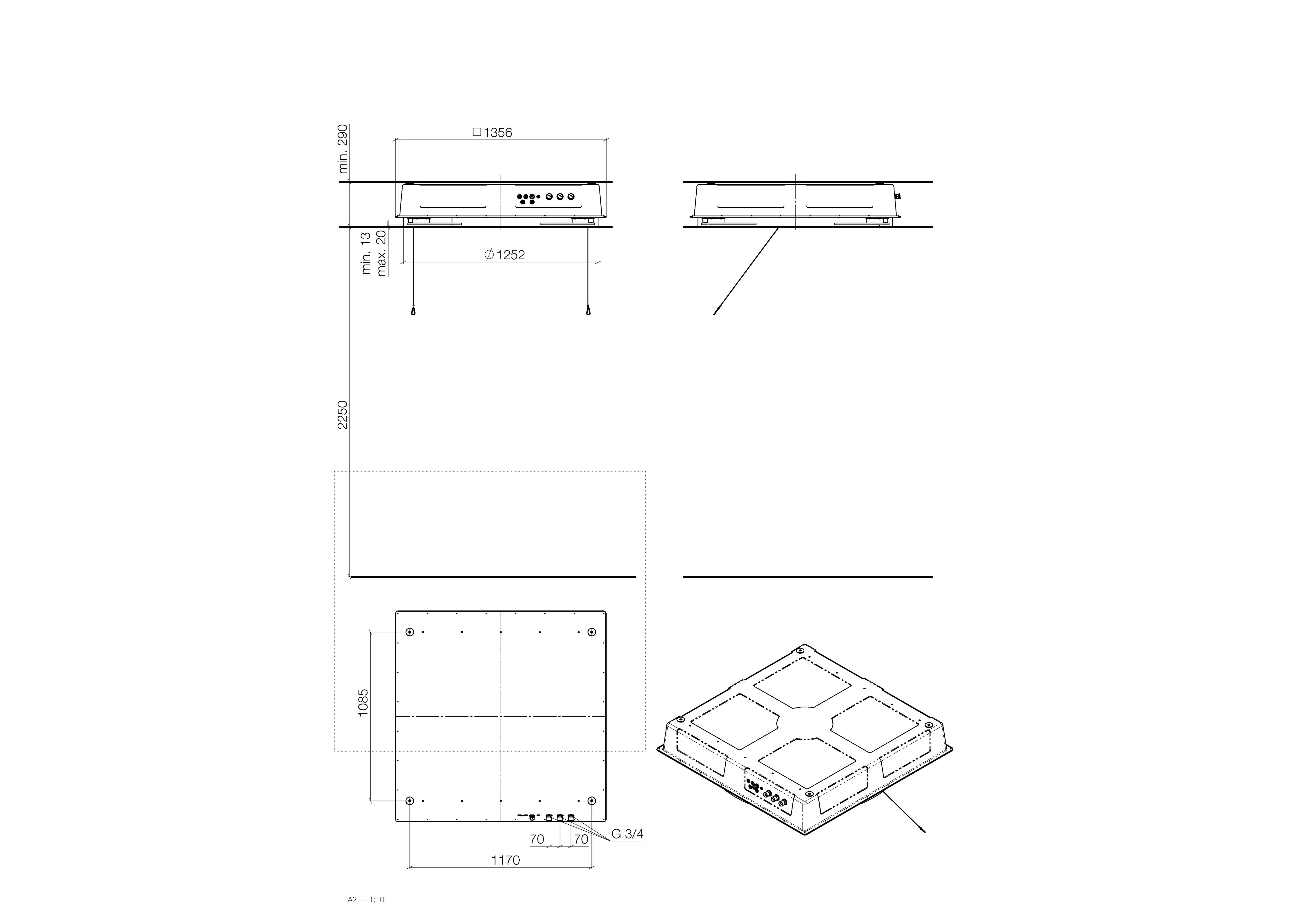 Aquamoon Concealed Ceiling Installation Box