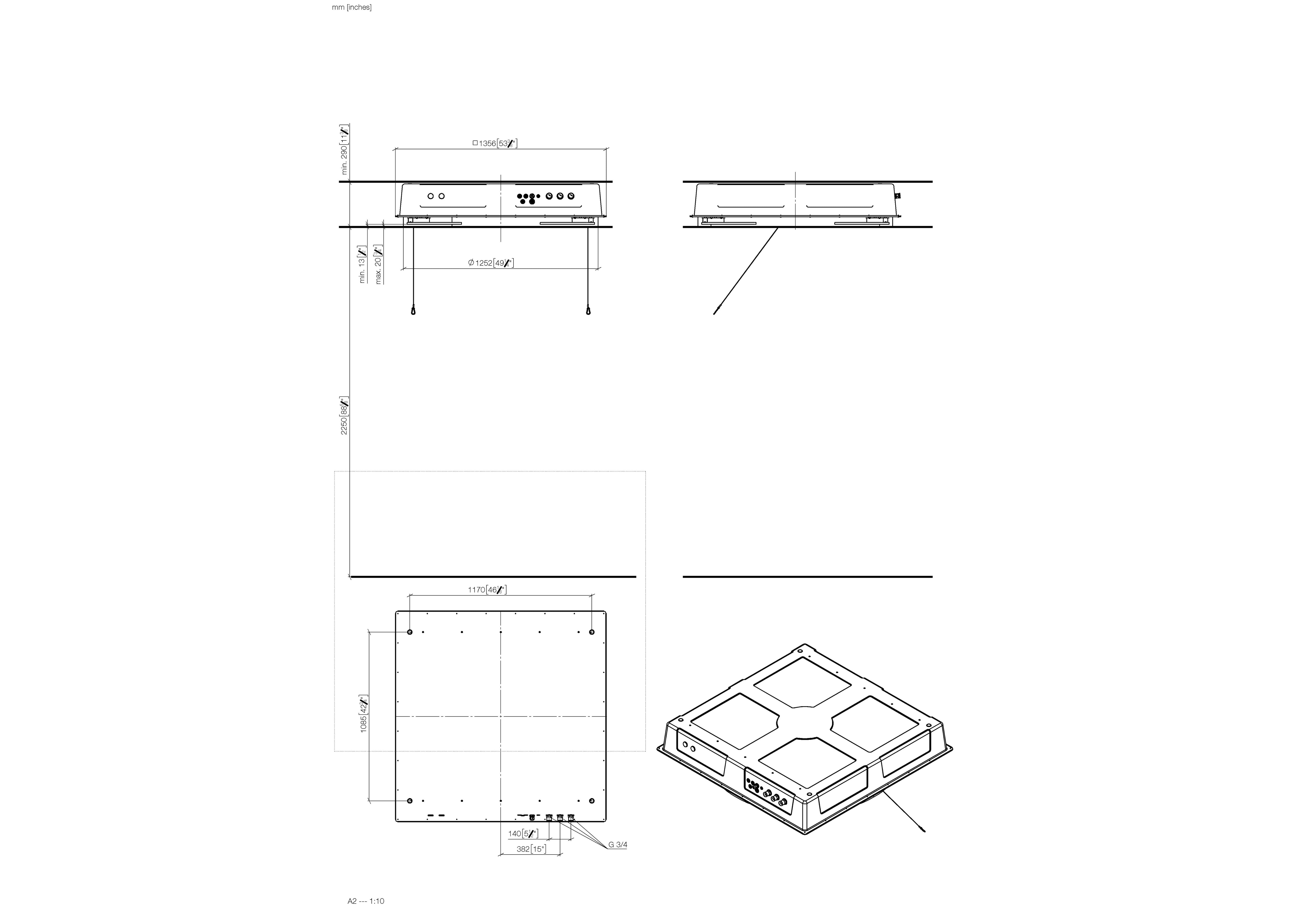 Aquamoon Concealed Ceiling Installation Box With Color Light