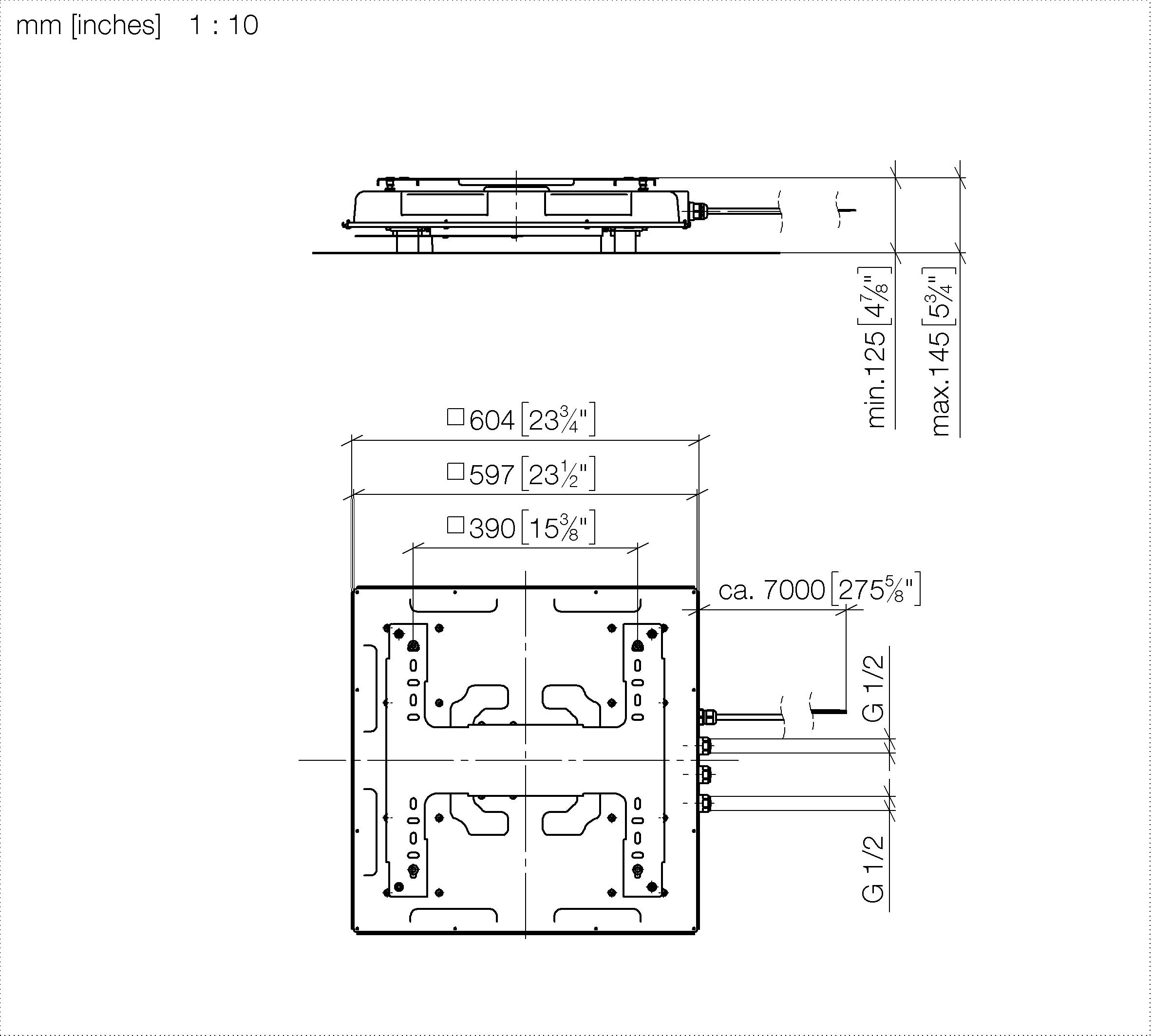 Series Various Aquahalo Concealed Ceiling Installation Box Chrome