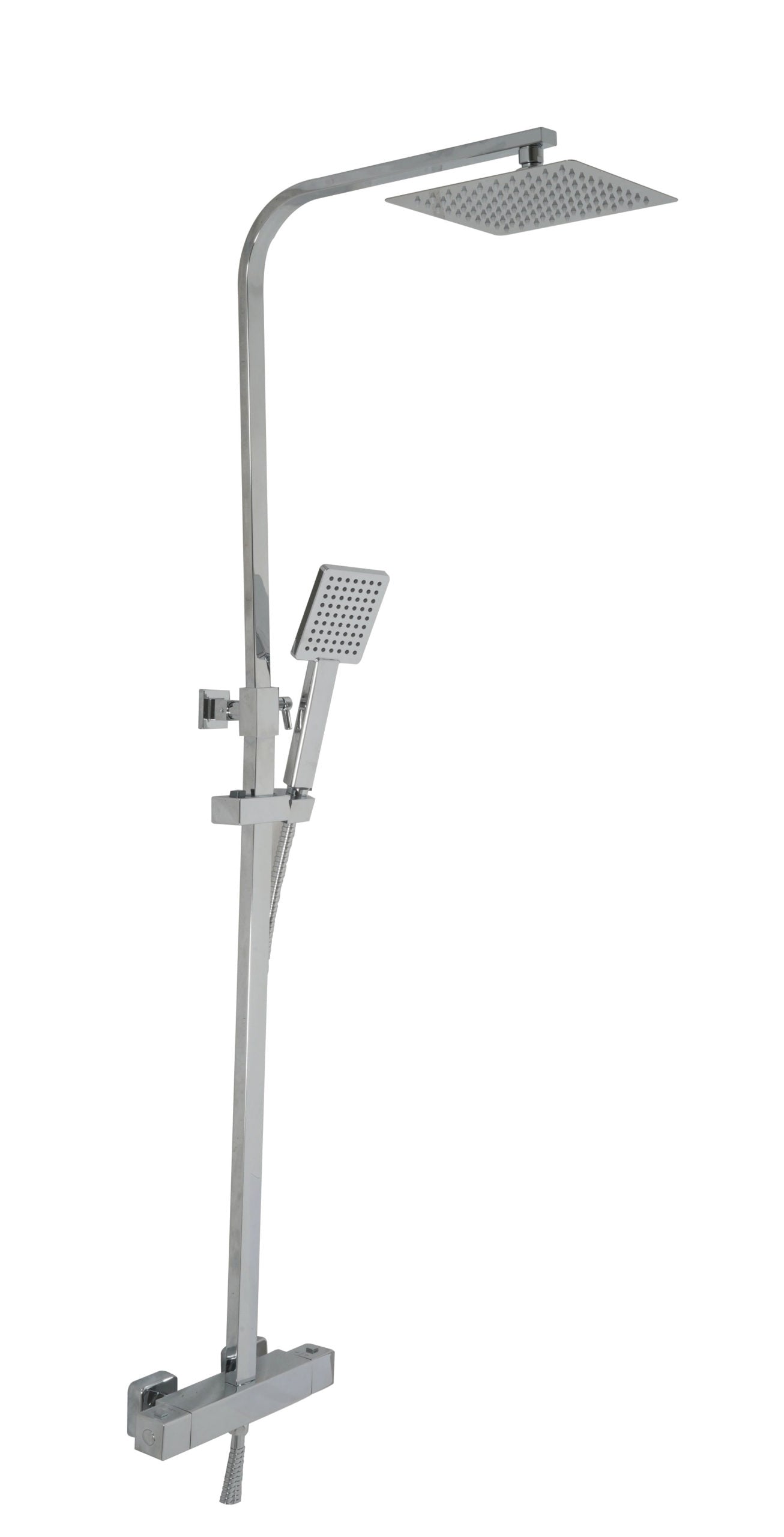 ATHENA THERMOSTATIC SHOWER MIXER WITH RIGID RISER NEW DESIGN