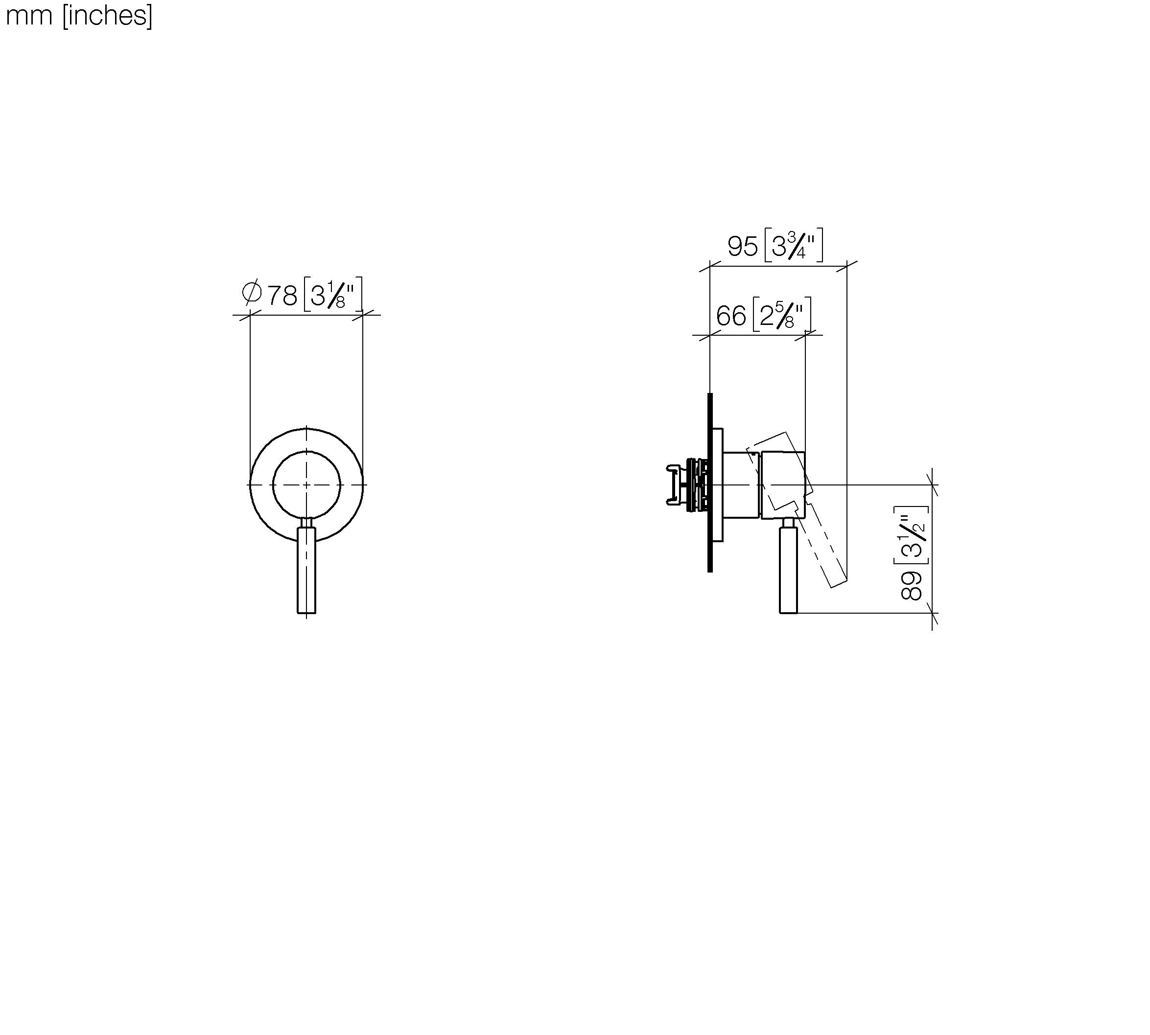 Concealed Single Lever Mixer With Cover Plate Chrome