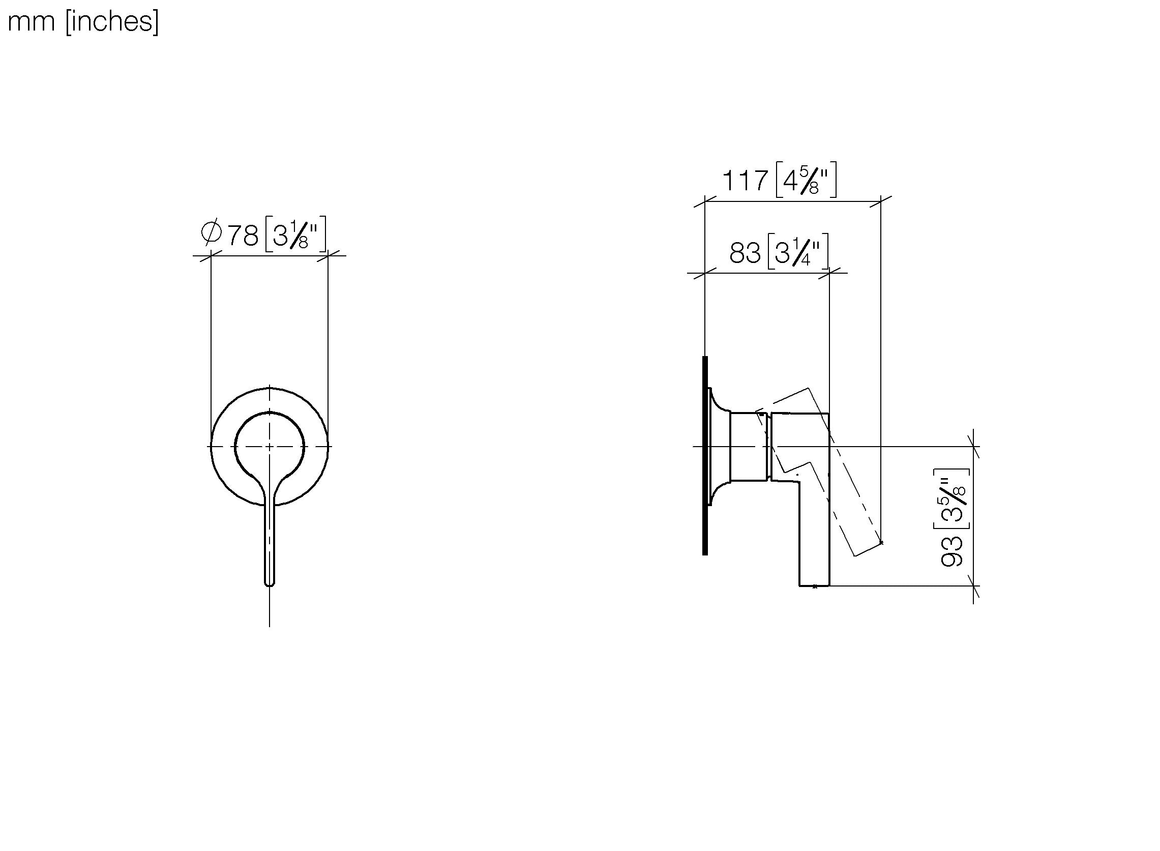 Vaia Concealed Single Lever Mixer With Cover Plate Chrome